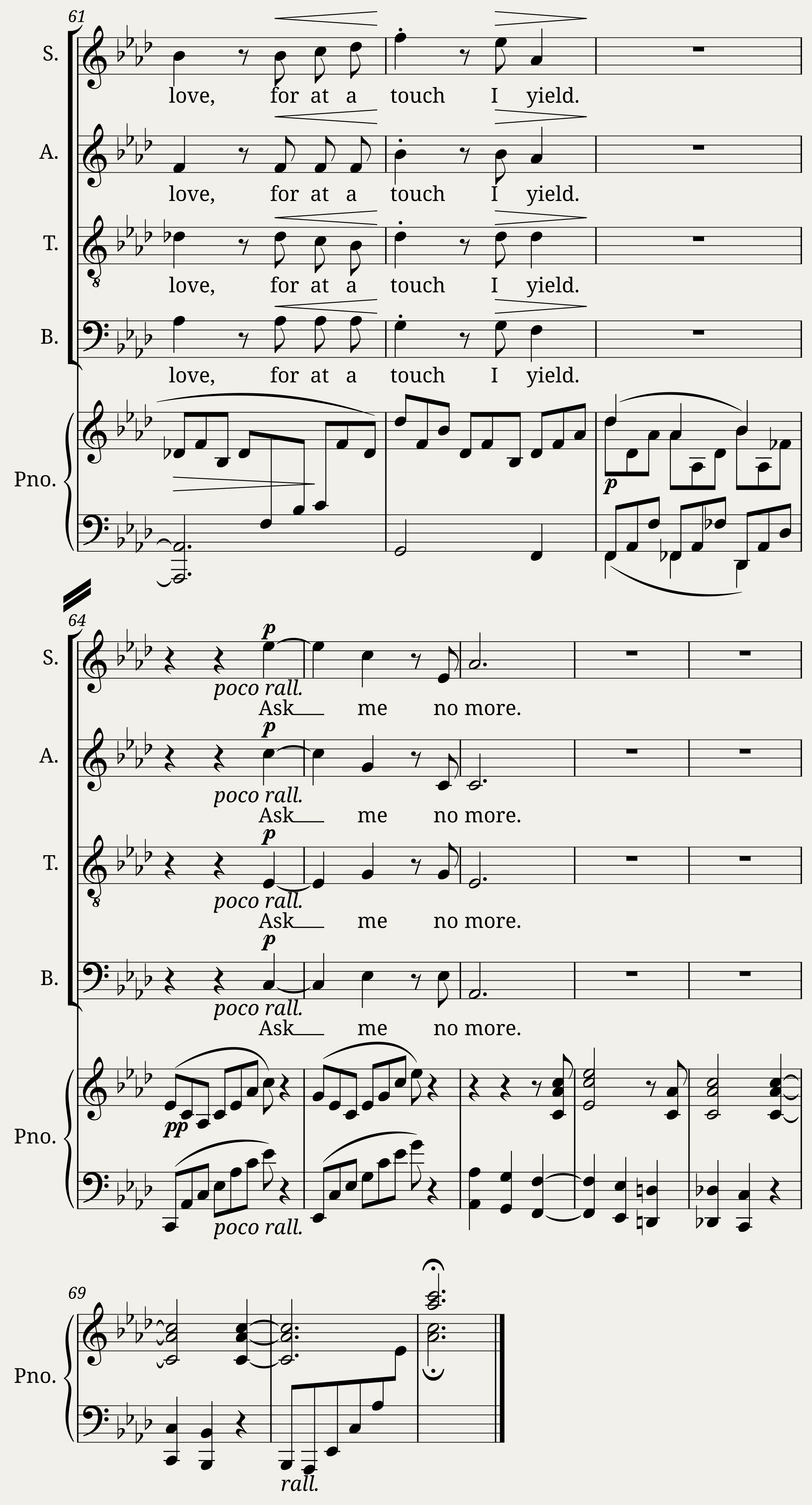 Ask me no more — 2/2