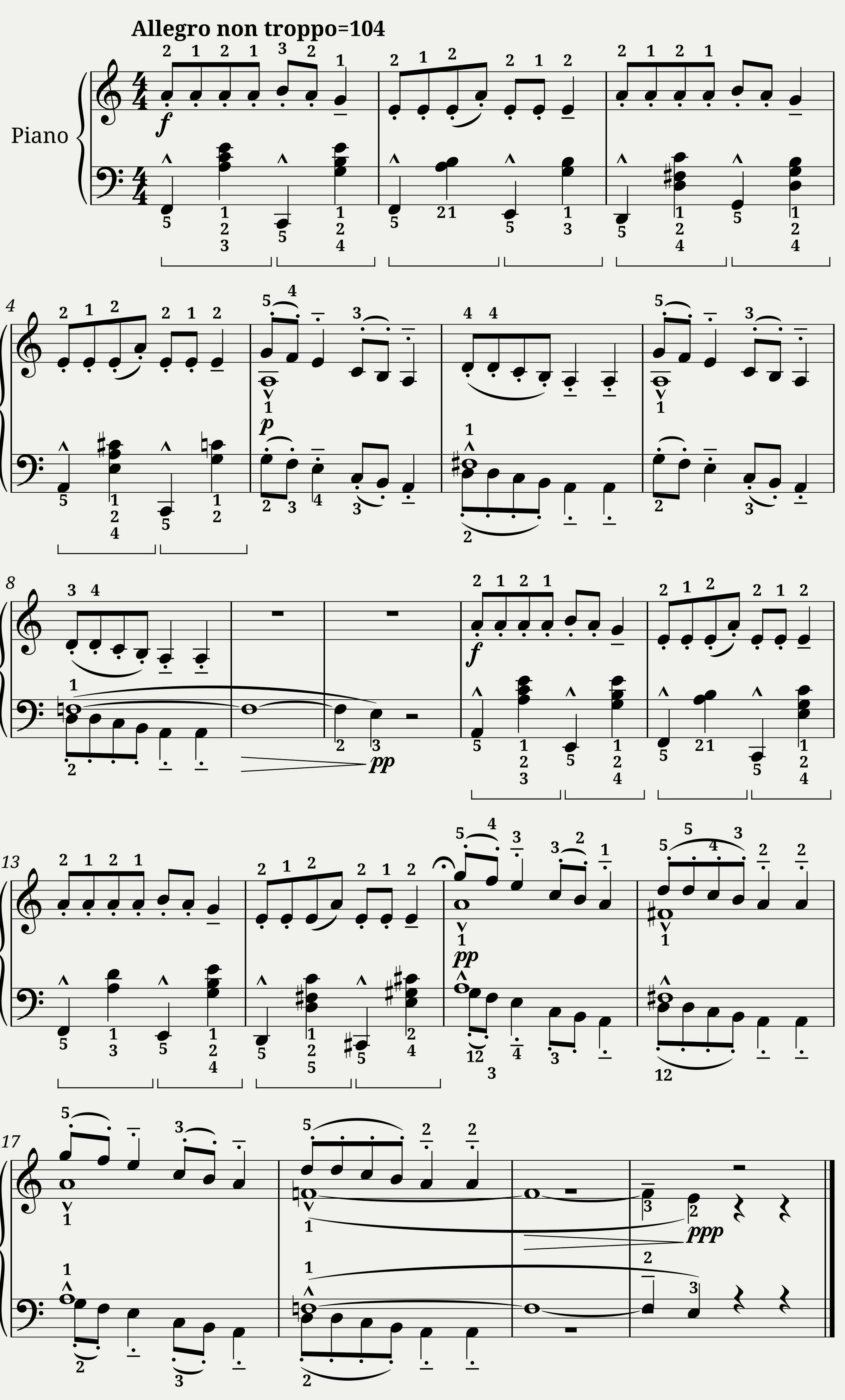 B. Bartok For Children Vol. 1 Nr33-Allegro non troppo Sz42