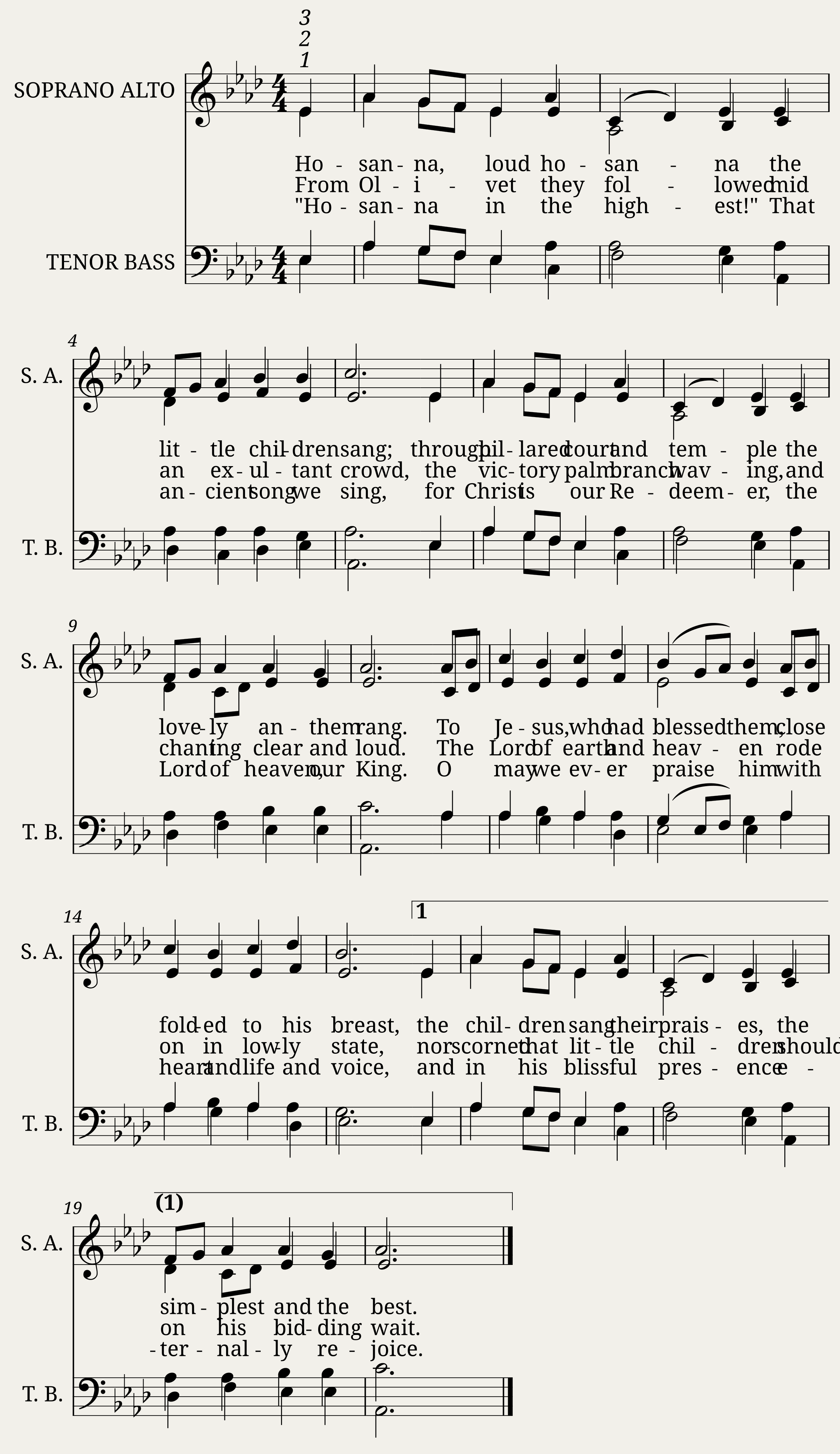 Hosanna Loud Hosanna - Jennette Threlfall