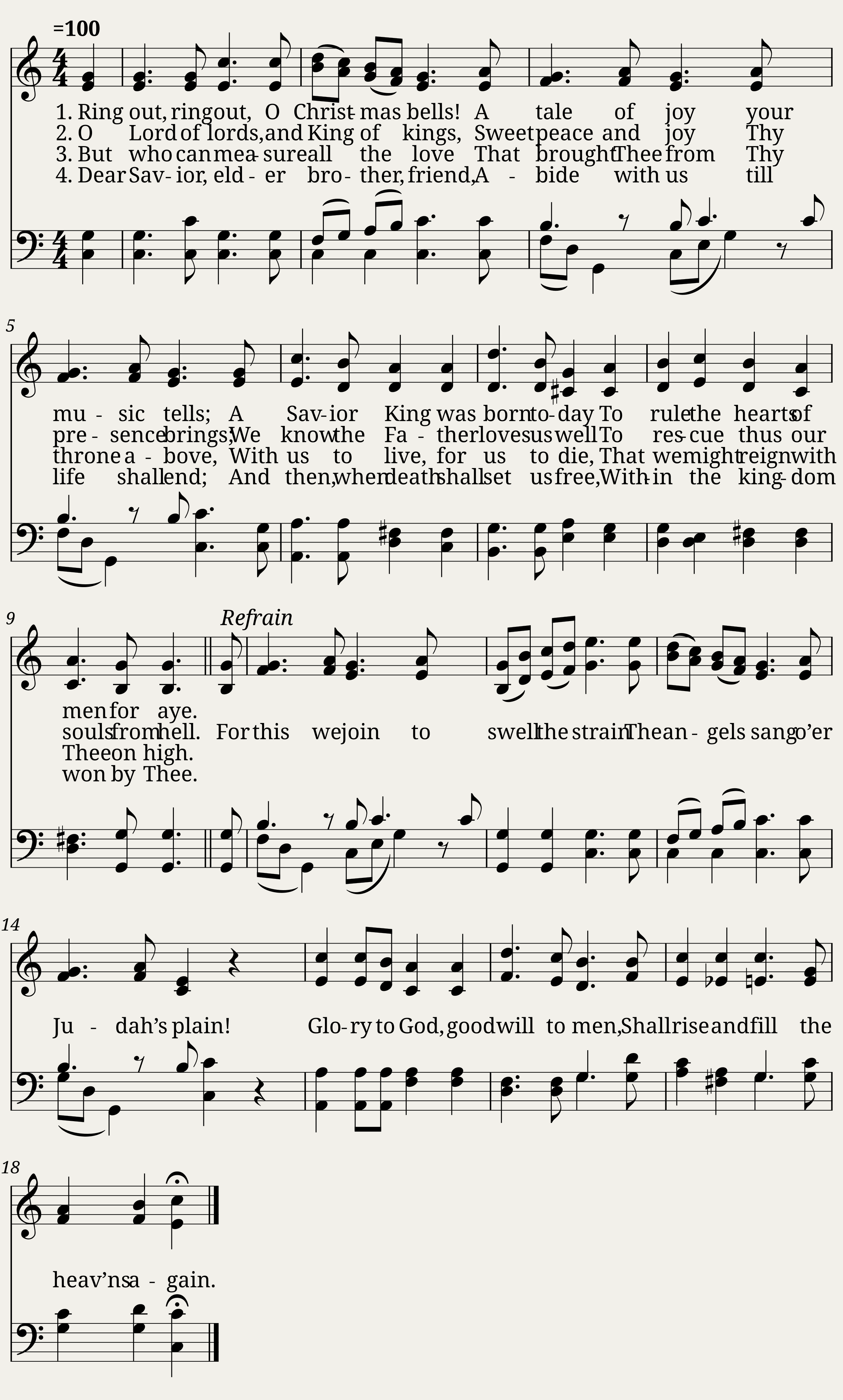 Ring out ring out o christmas bells - Charles F. Roper