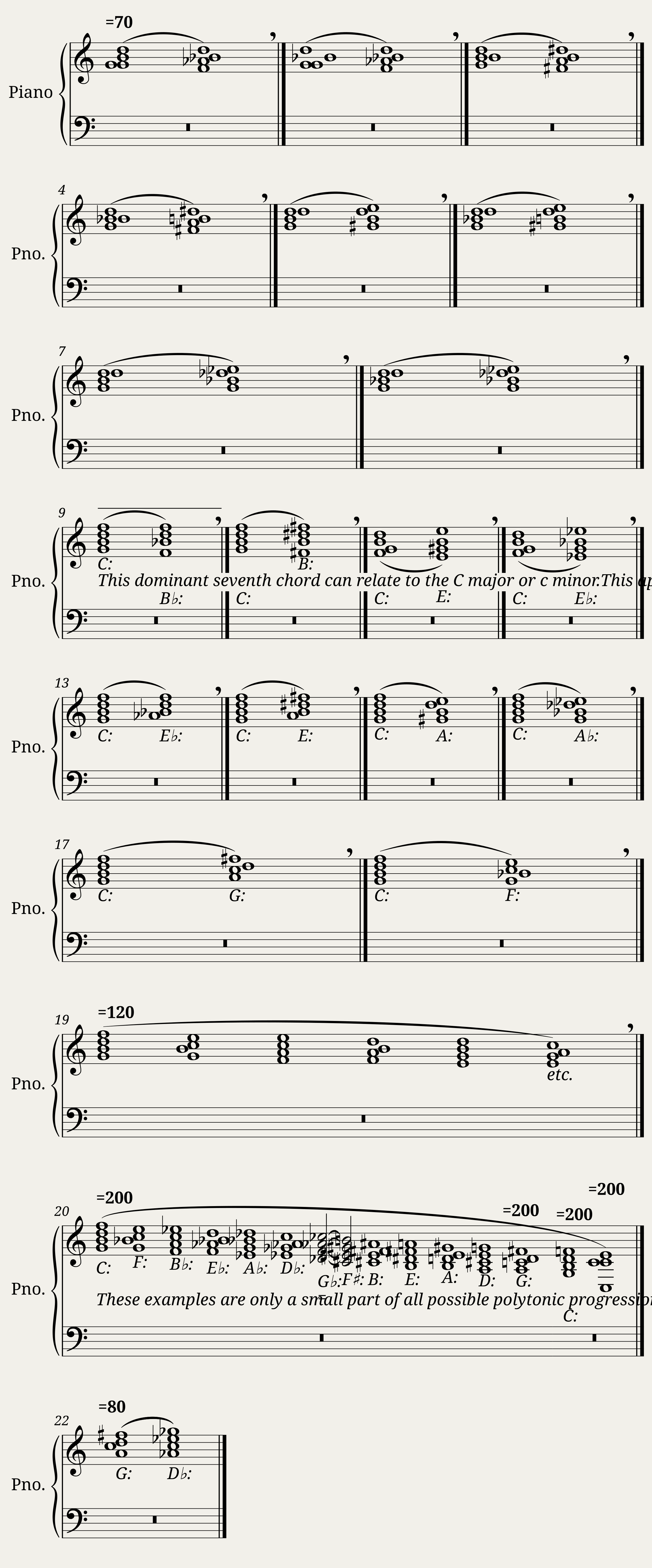Rimsky-Korsakov Harmonic Exercises, Polytonic progressions (3)