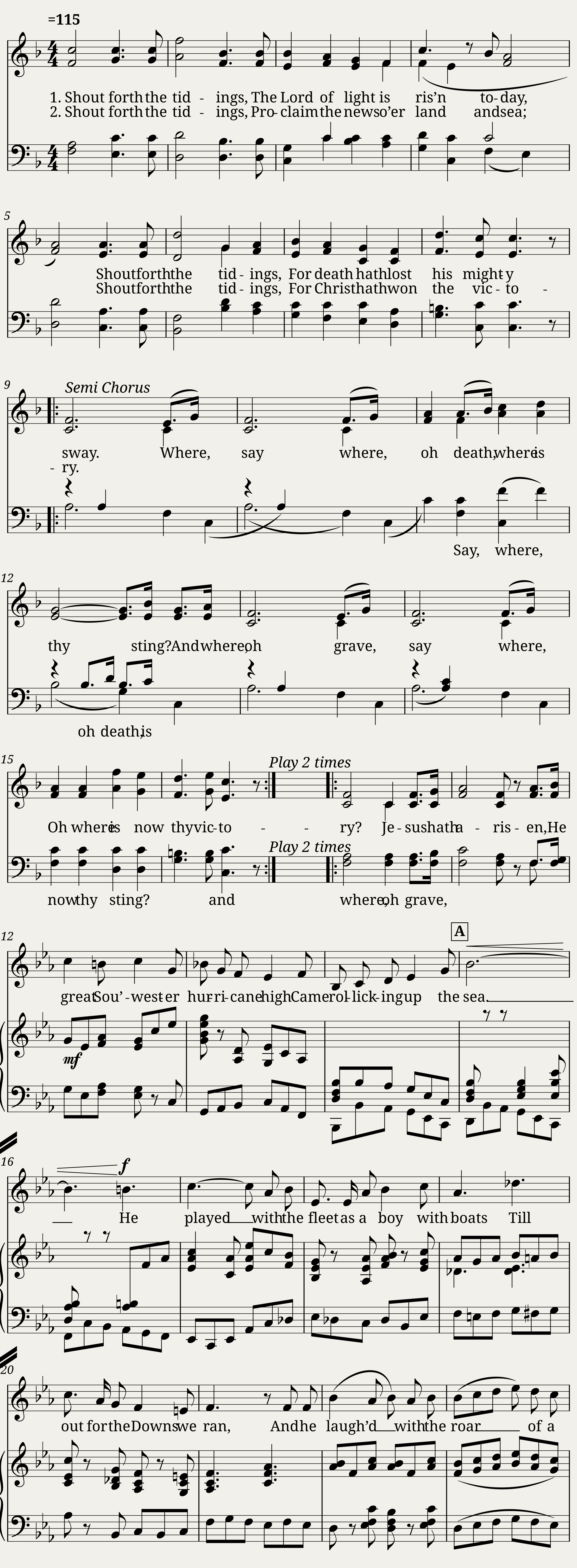 Shout forth the tidings - Charles F. Gounod