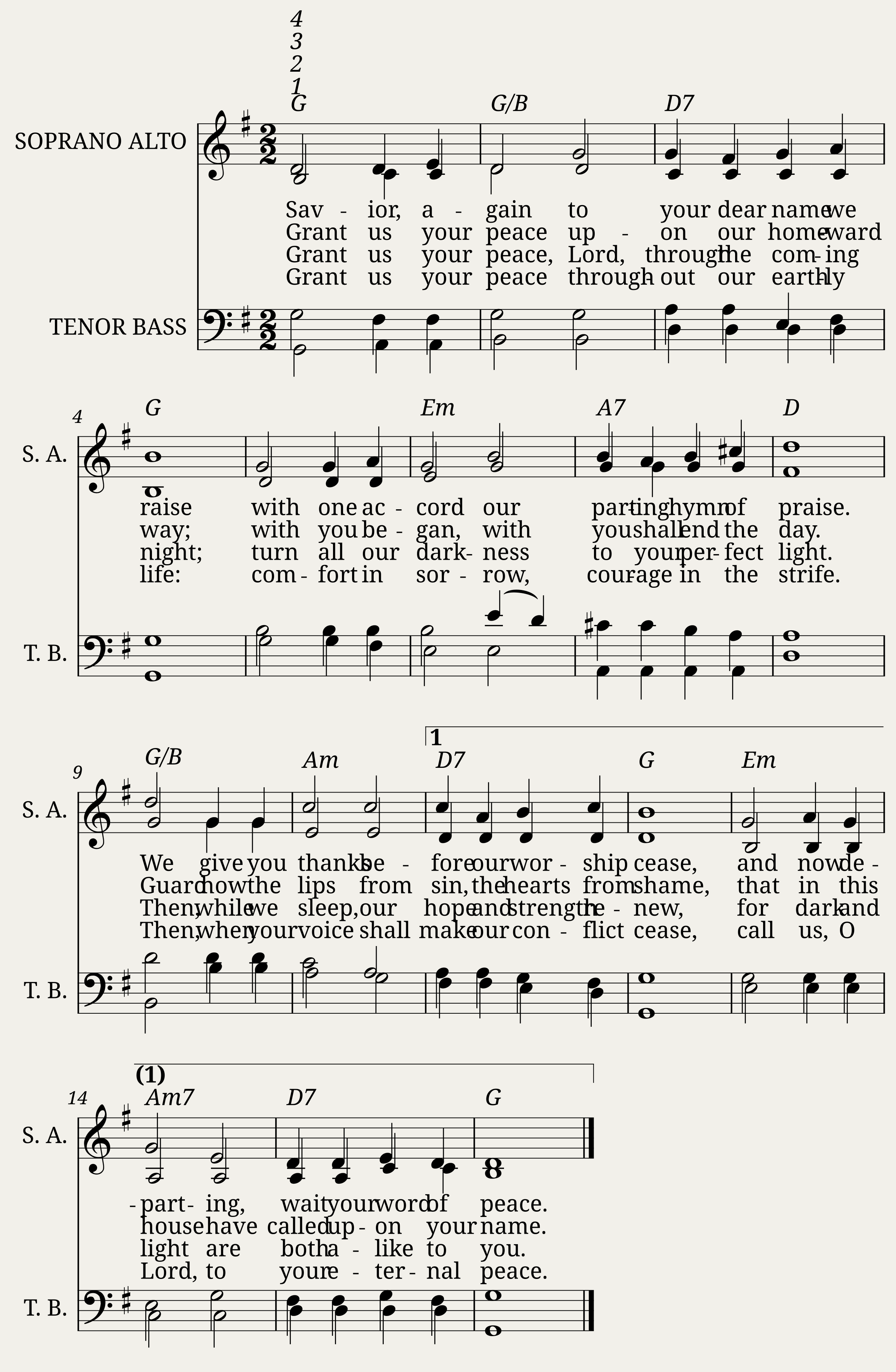 Parting Hymn - John Ellerton