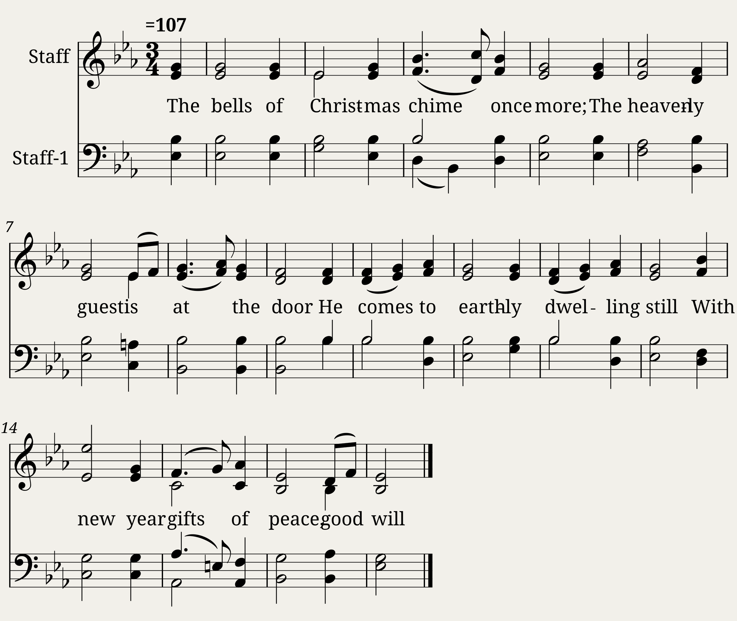 The Happy Christmas Comes Once More - Version 1 - Det Kimer Nu Til Julefest Carl C. N. Balle 1850 SATB: