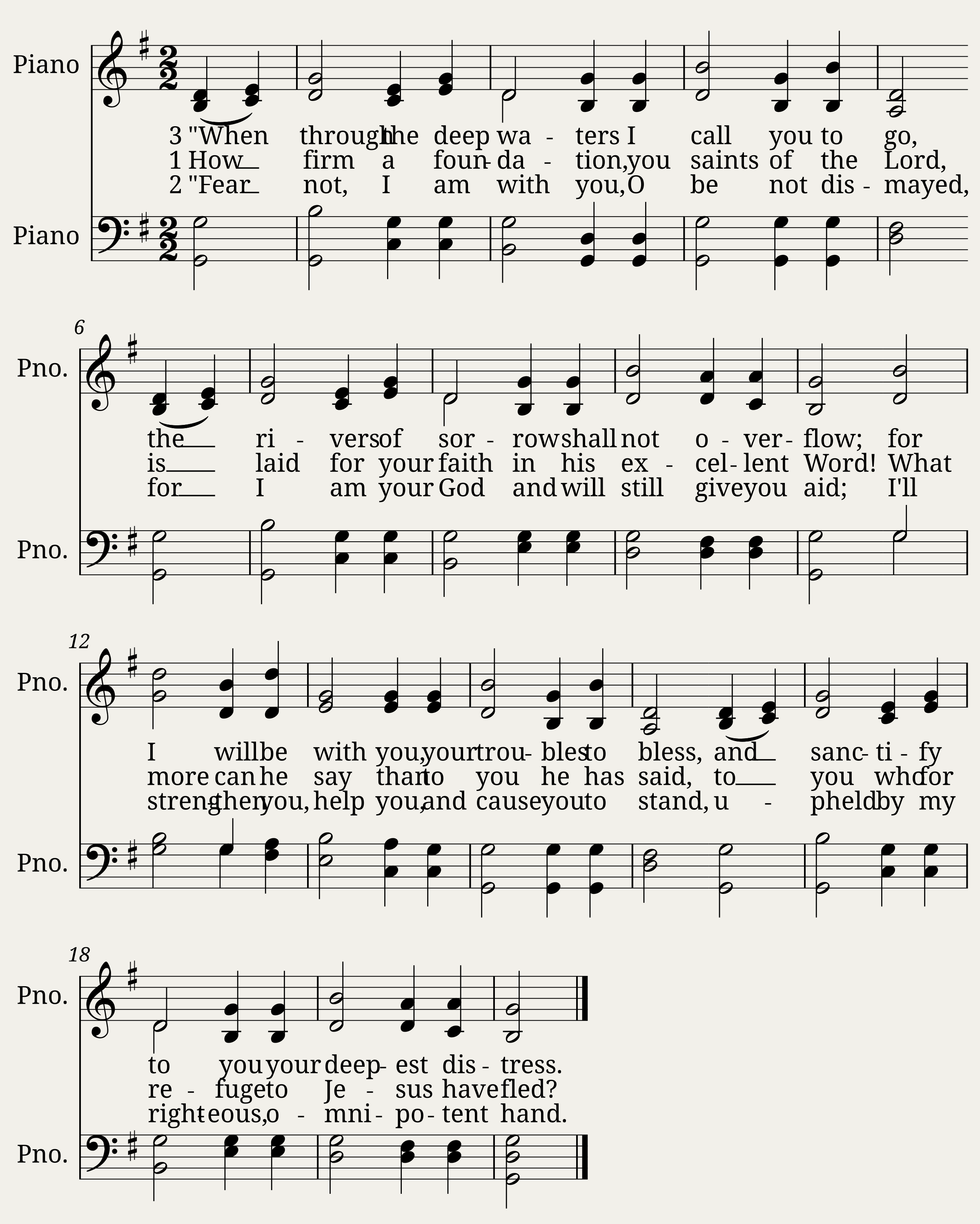 How firm a foundation ye saints of the Lord - K.