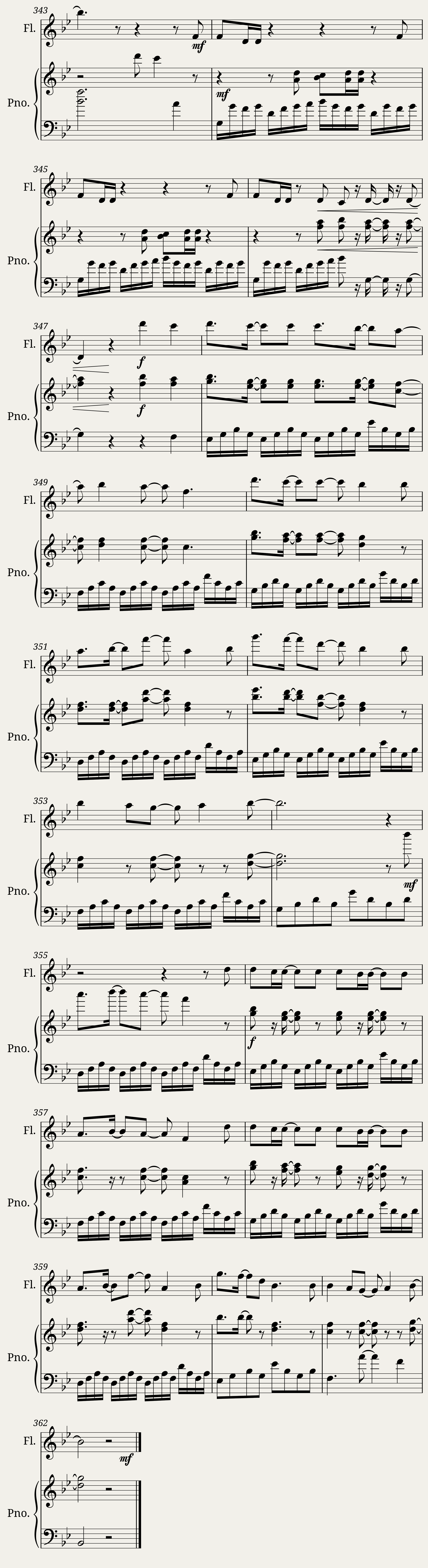 Flute and Piano Anime duo — 4/4