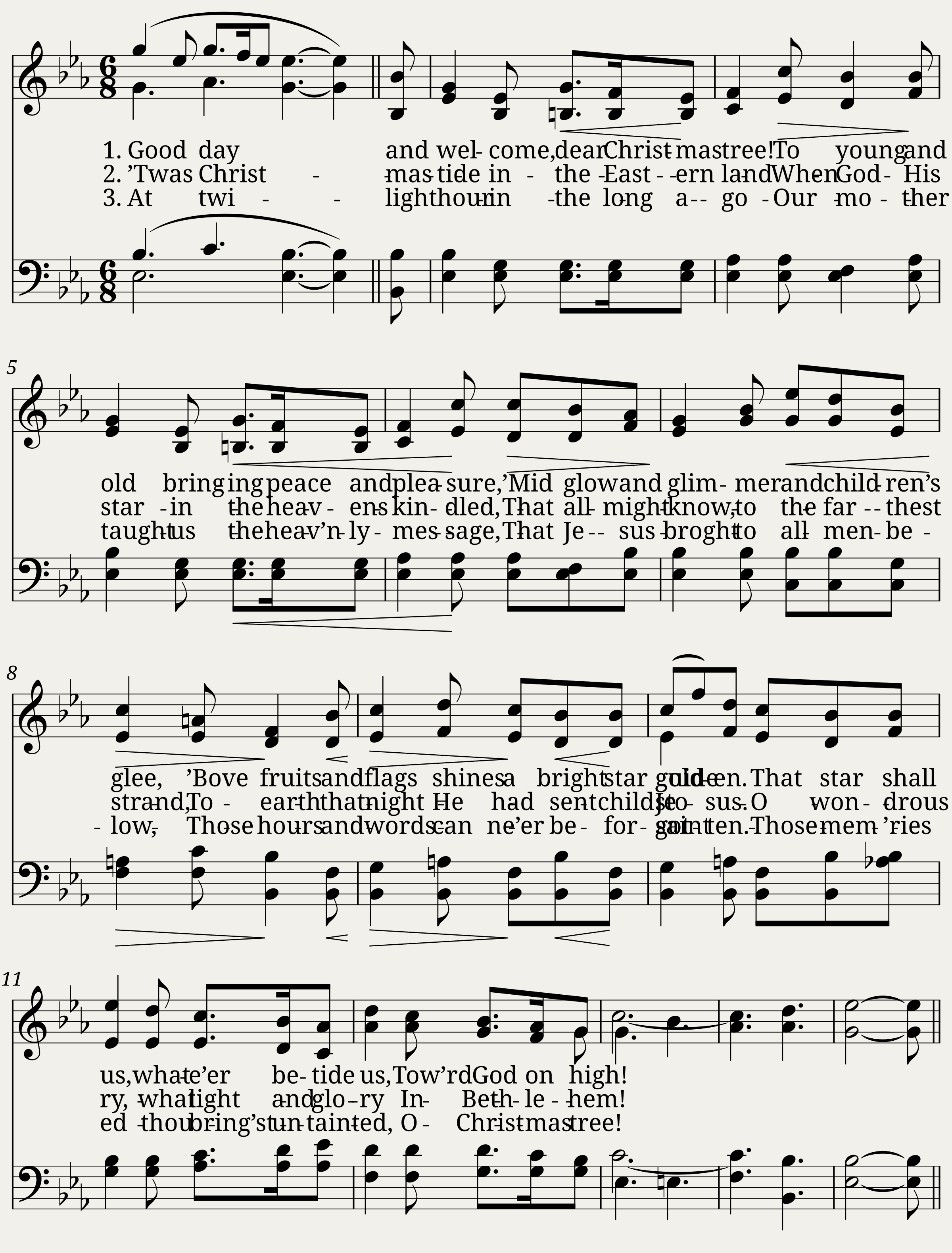 Good day and welcome dear Christmas tree - Edvard H. Grieg 1843-1907