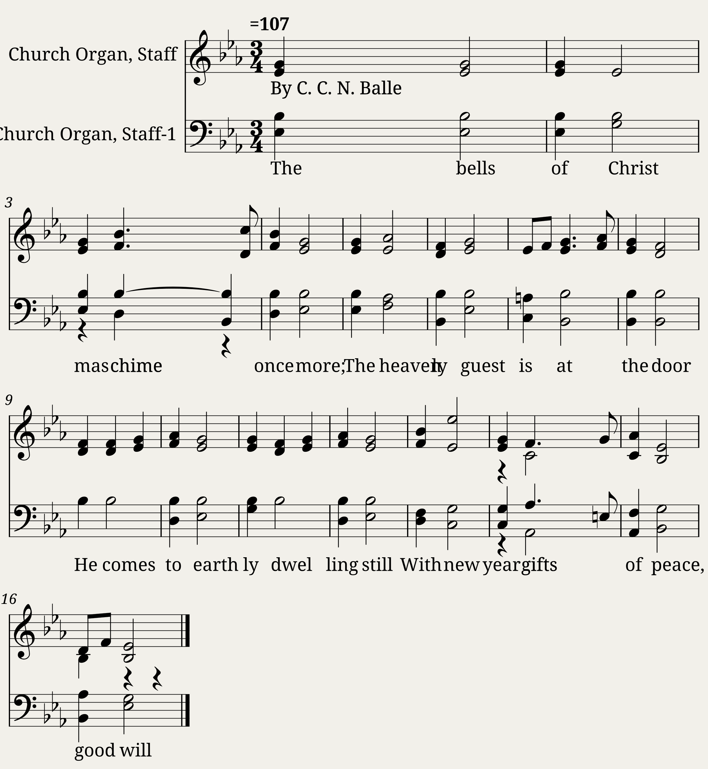 The Bells of Christmas - Det Kimer Nu Til Julefest Carl C. N. Balle 1850 SATB: