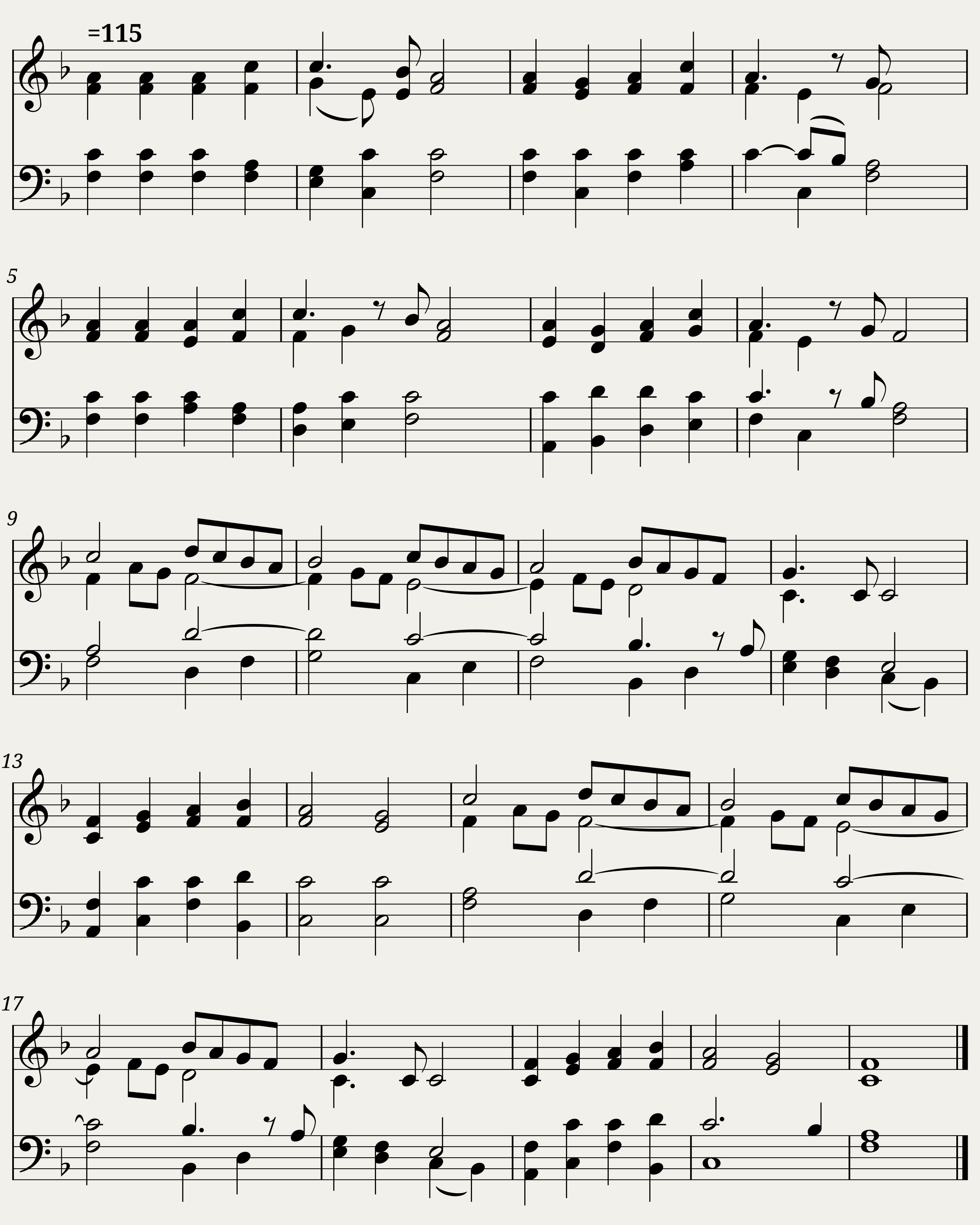 Praise be unto our god - Gloria (Barnes) French carol tune. Arranged by Edward S. Barnes.