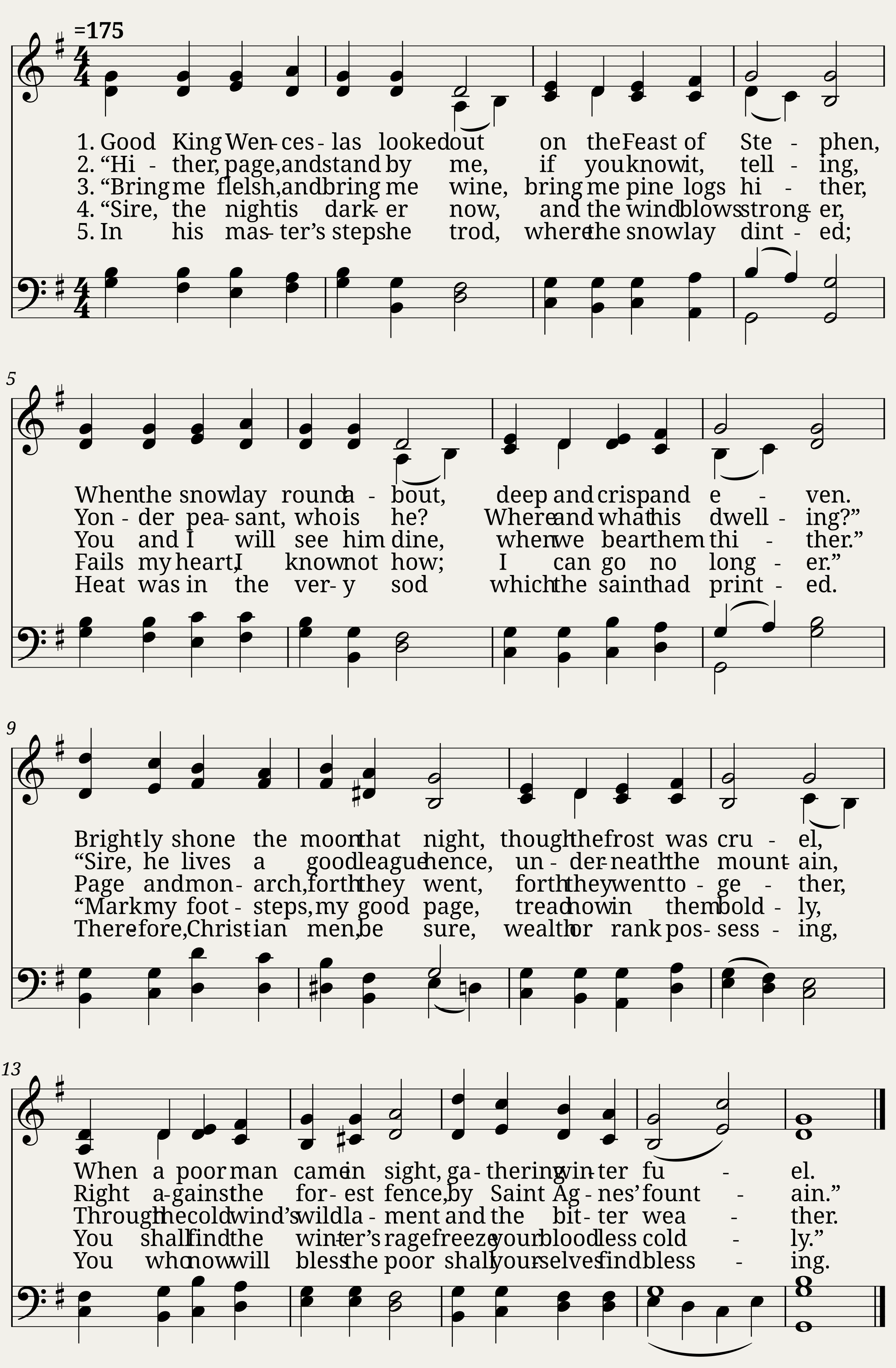 Good king wenceslas - Tempus Adest Floridum 13th Century spring carol. First published in the Swedish Piae Cantiones