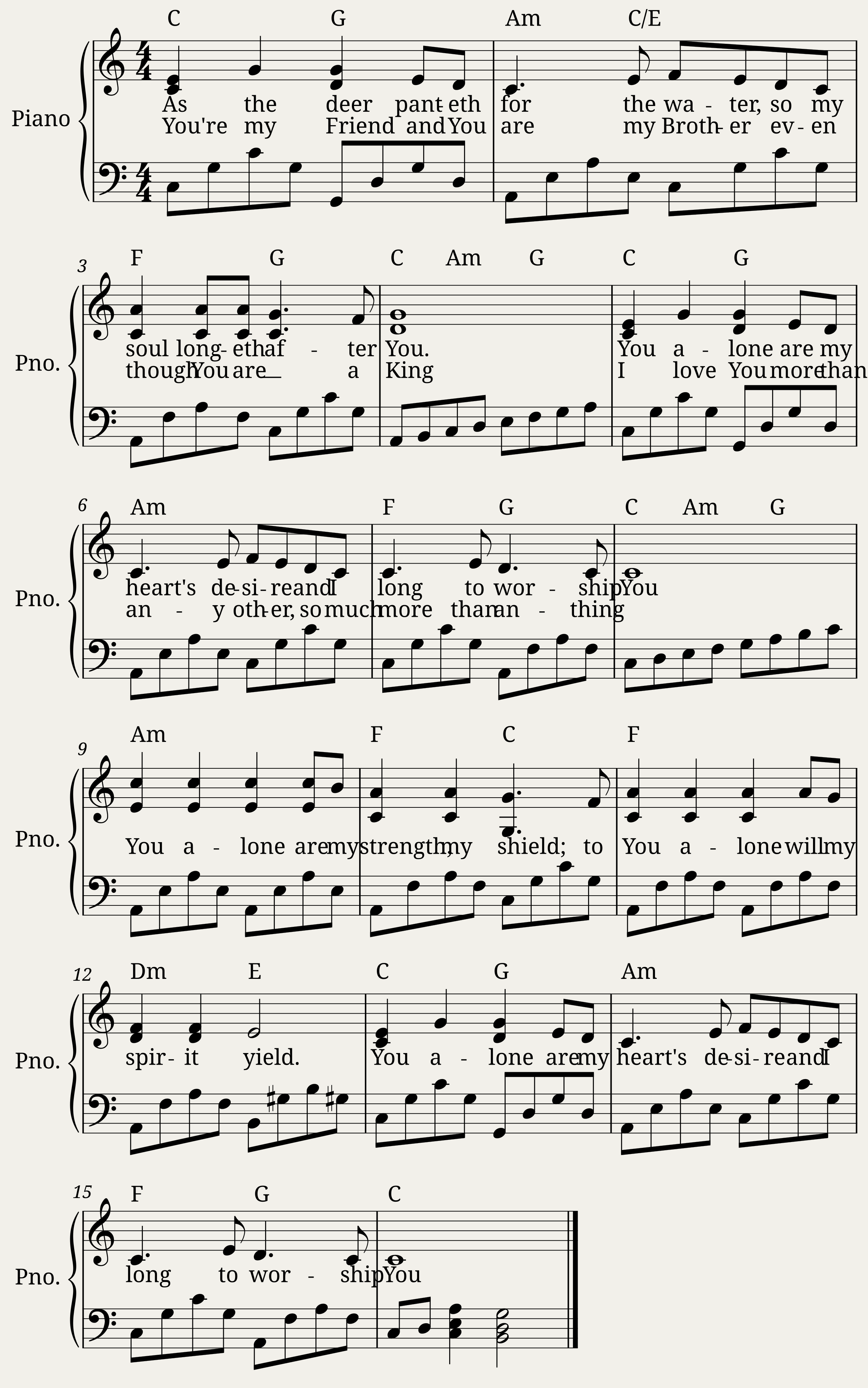 As the Deer Piano