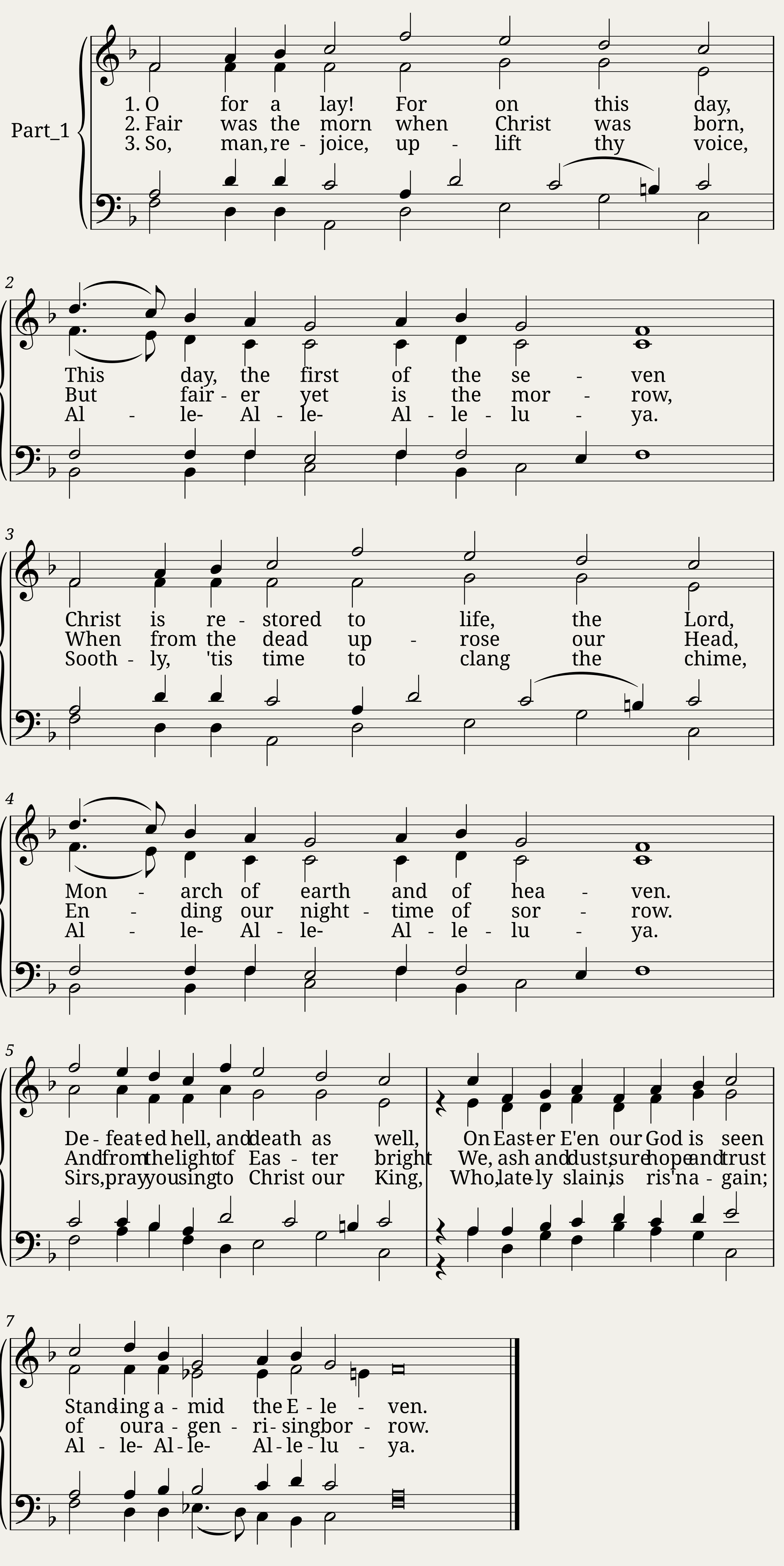 O for a lay! (Easter Carol) - Charles Wood