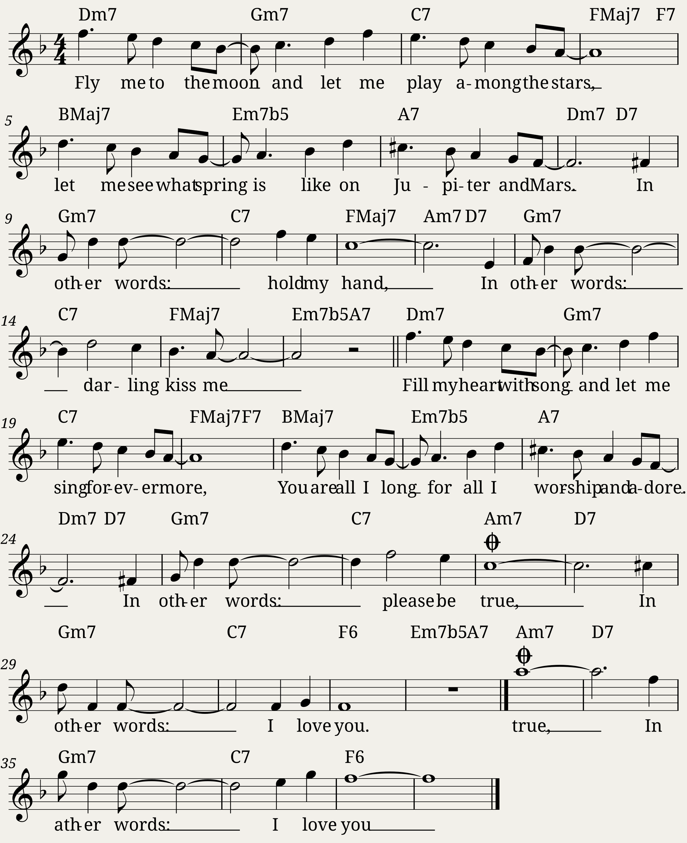 Fly Me to the Moon - Lead Sheet