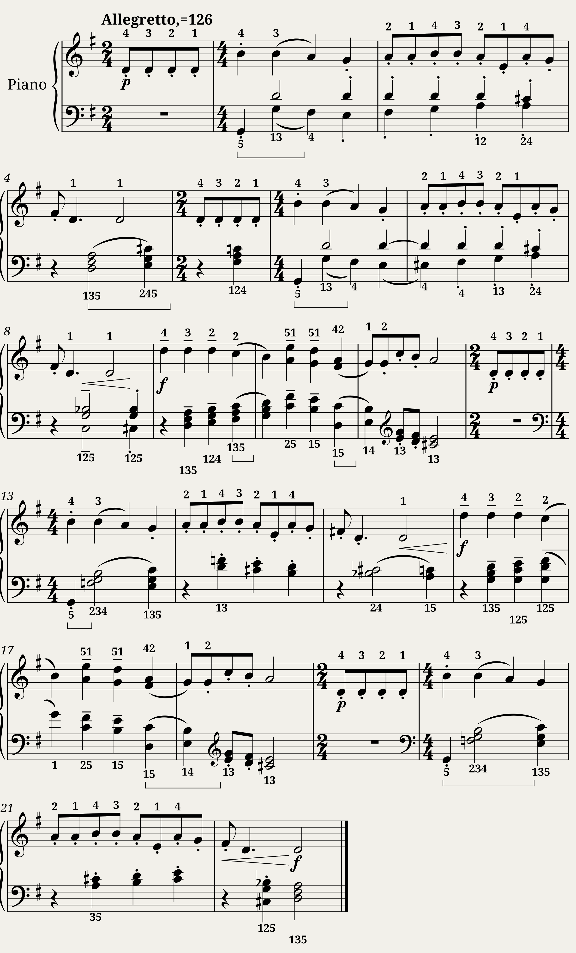 B. Bartok For Children Vol. 1 Nr.19 Allegretto Sz42