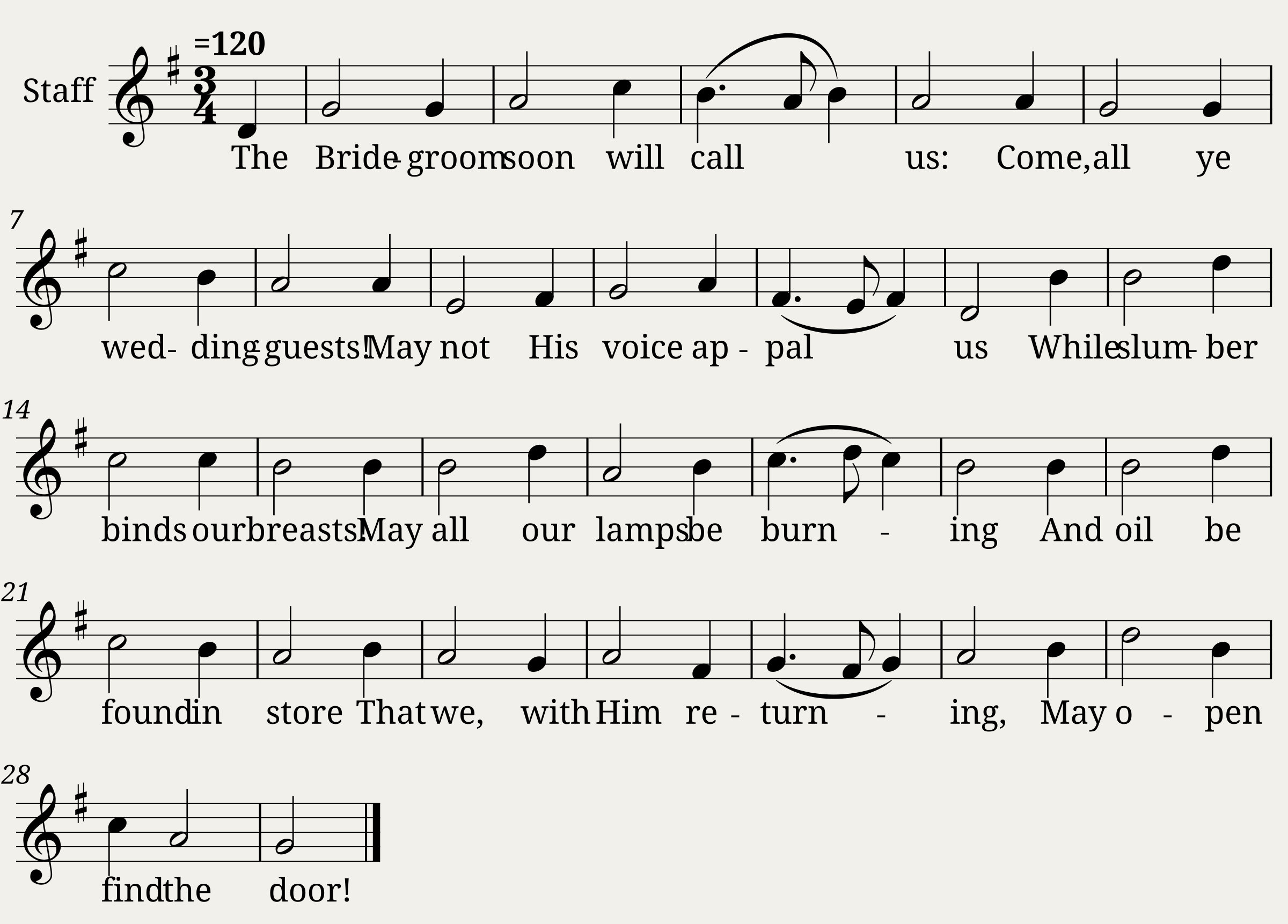 The Bridegroom Soon Will Call Us - Ach Gott vom Himmelreiche First published in: Musae Sioniae VII 1609