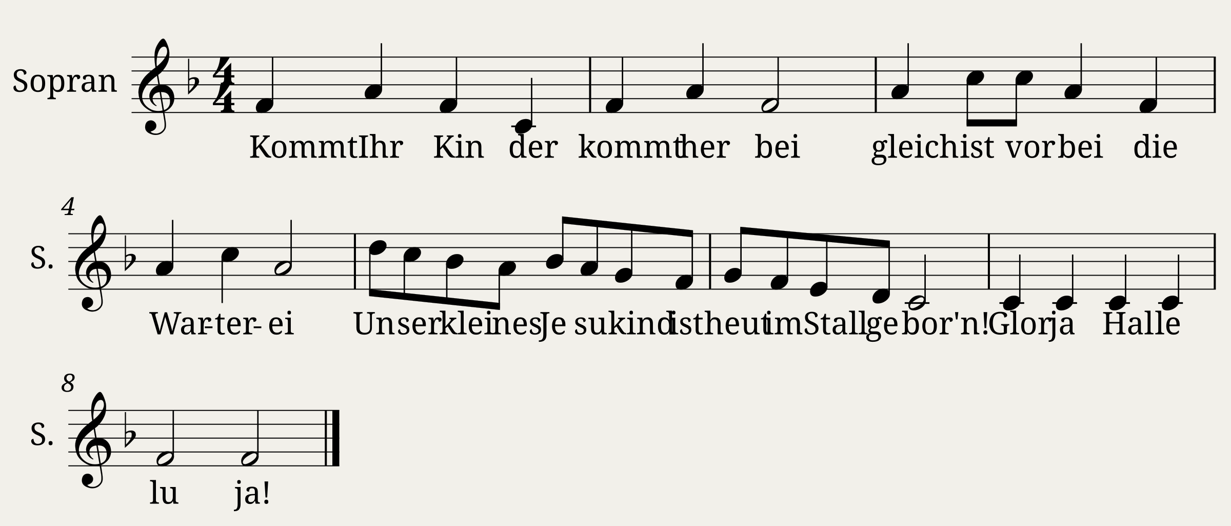 Kommt Ihr Kinder Kanon