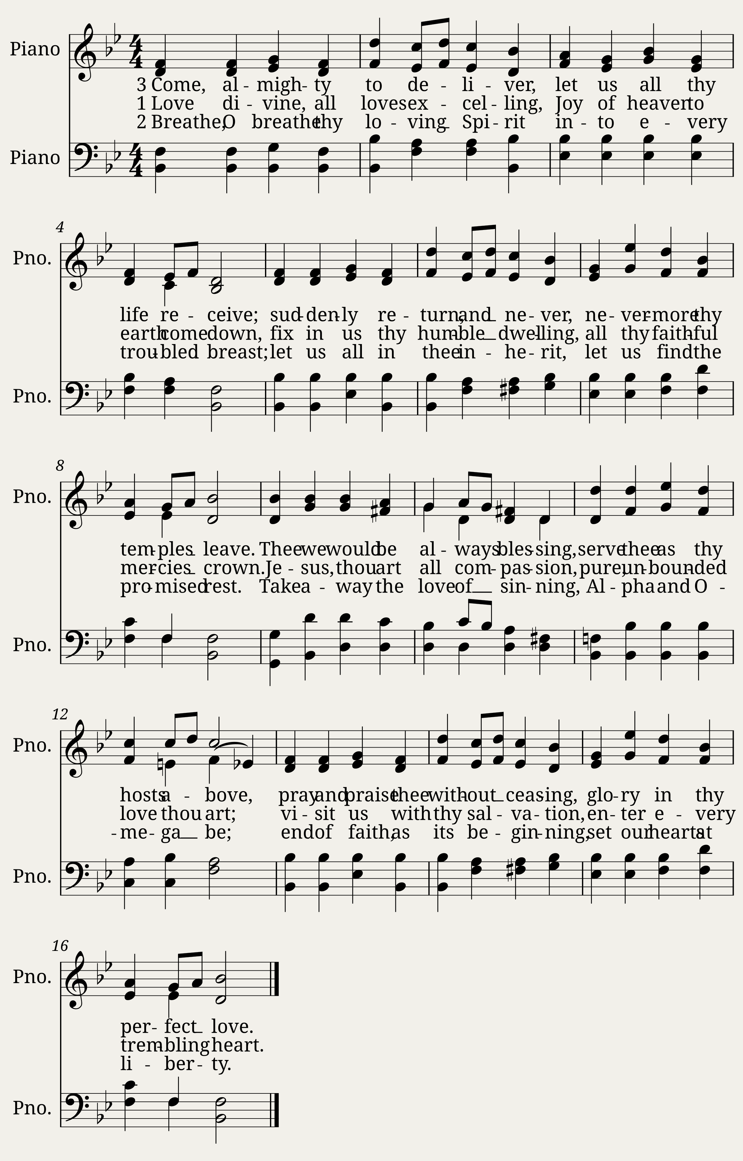 Love Divine All Loves Excelling - Charles Wesley