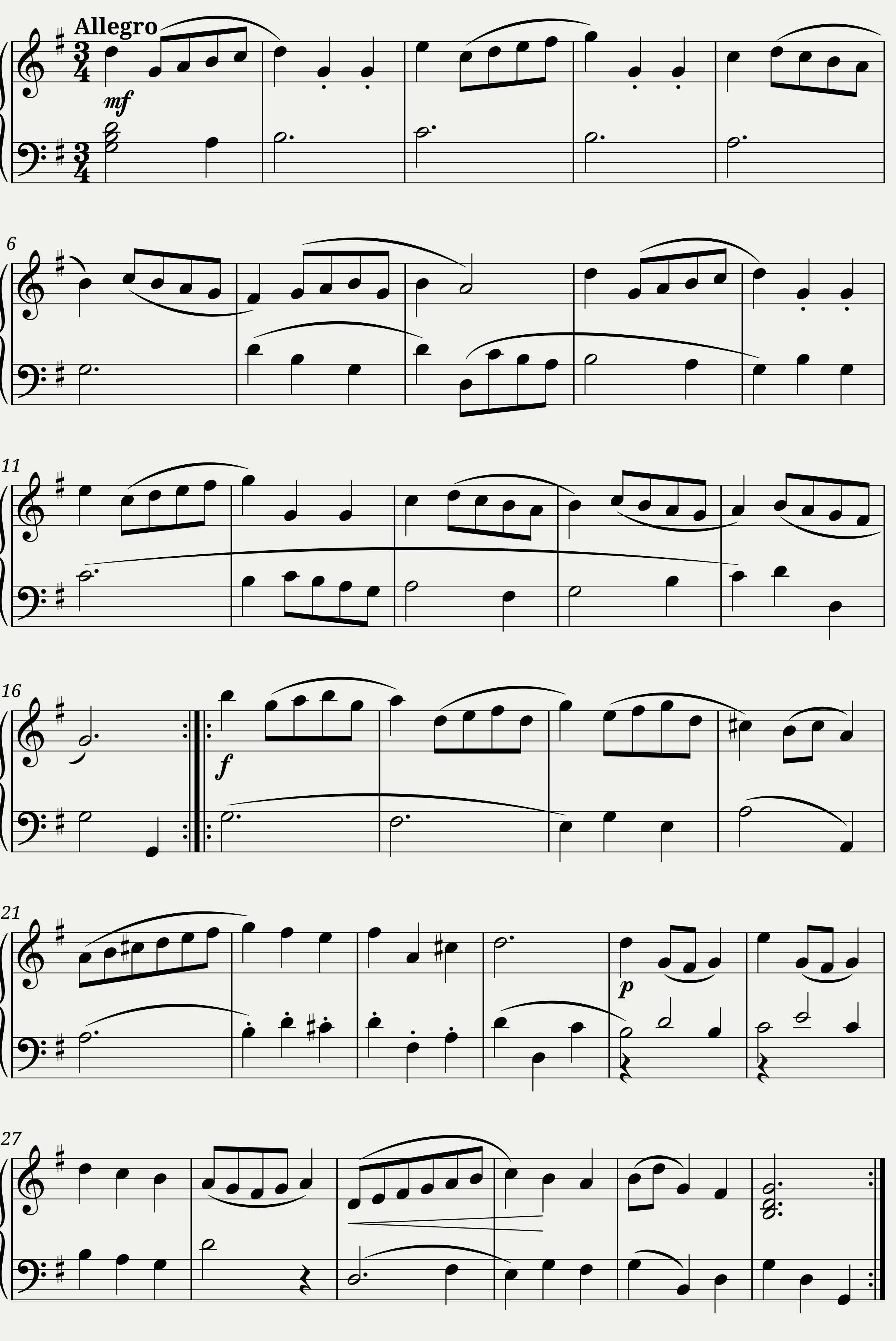 Bach Minuet in G Major BWV Anh. 114