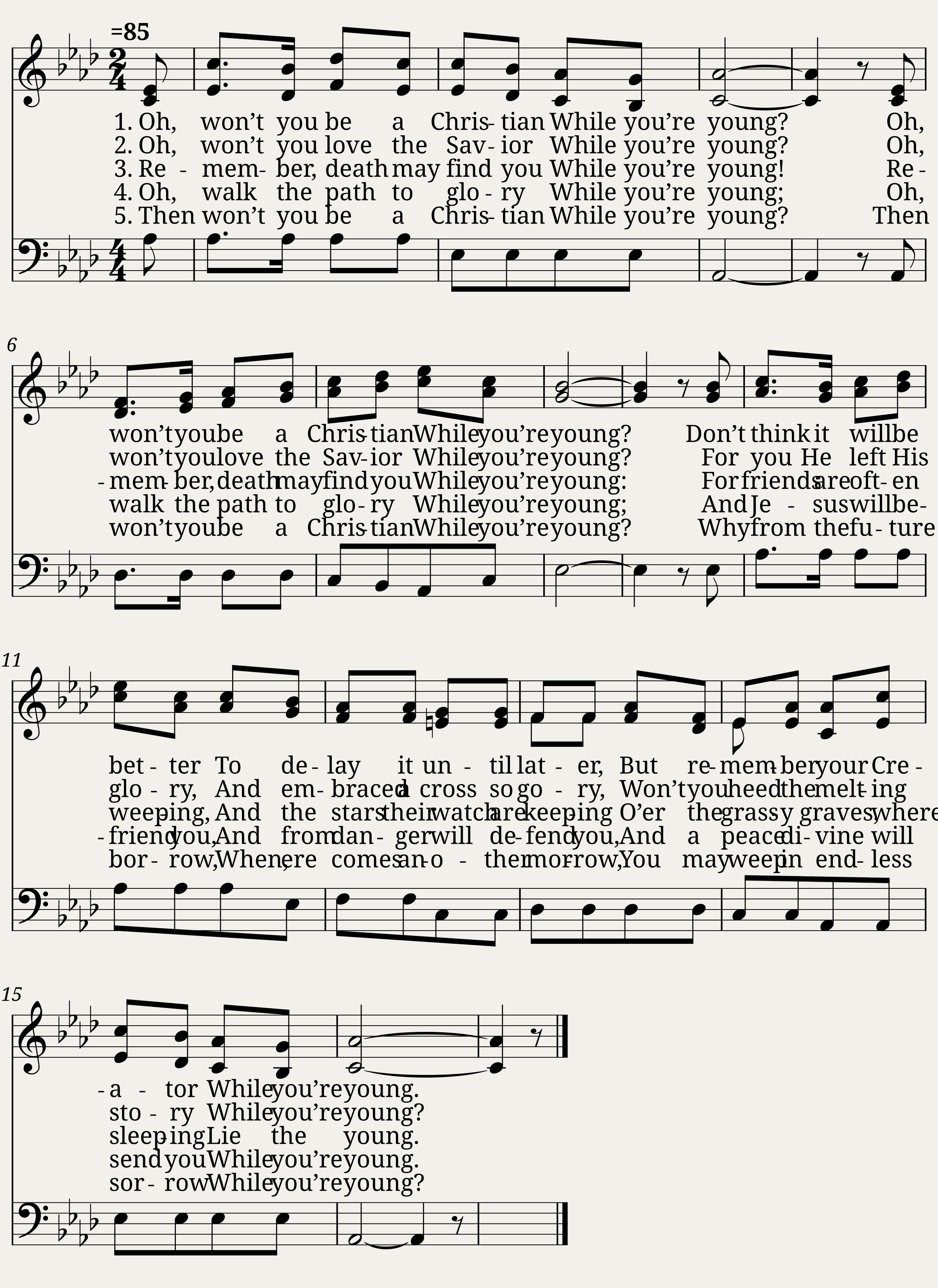 Oh wont you be a christian? - Alfred A. Graley