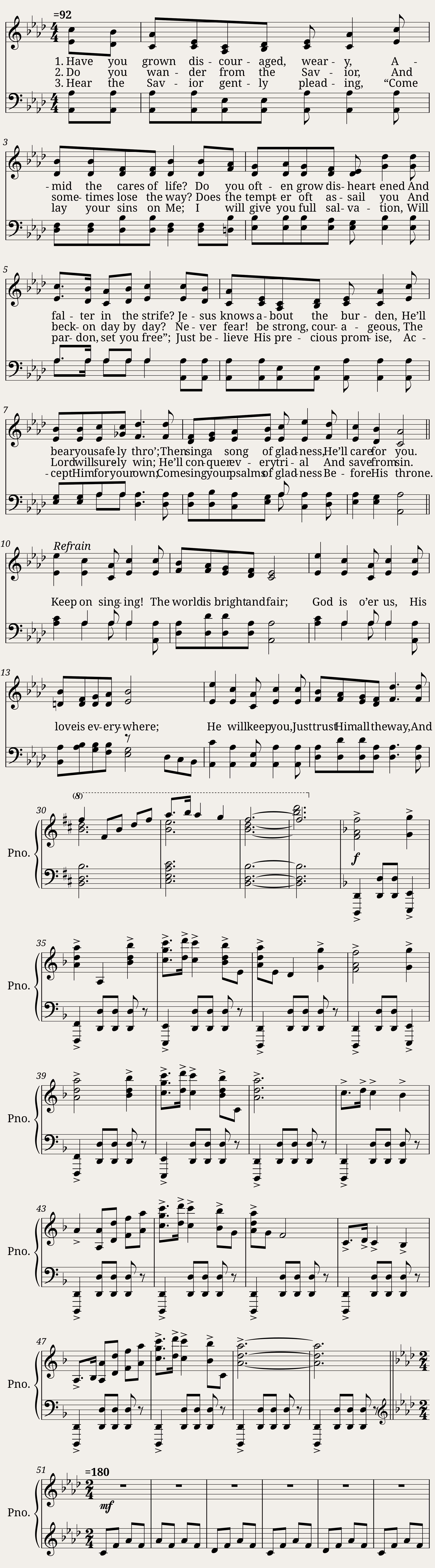 Keep on singing - Agnes C. Ellingwood
