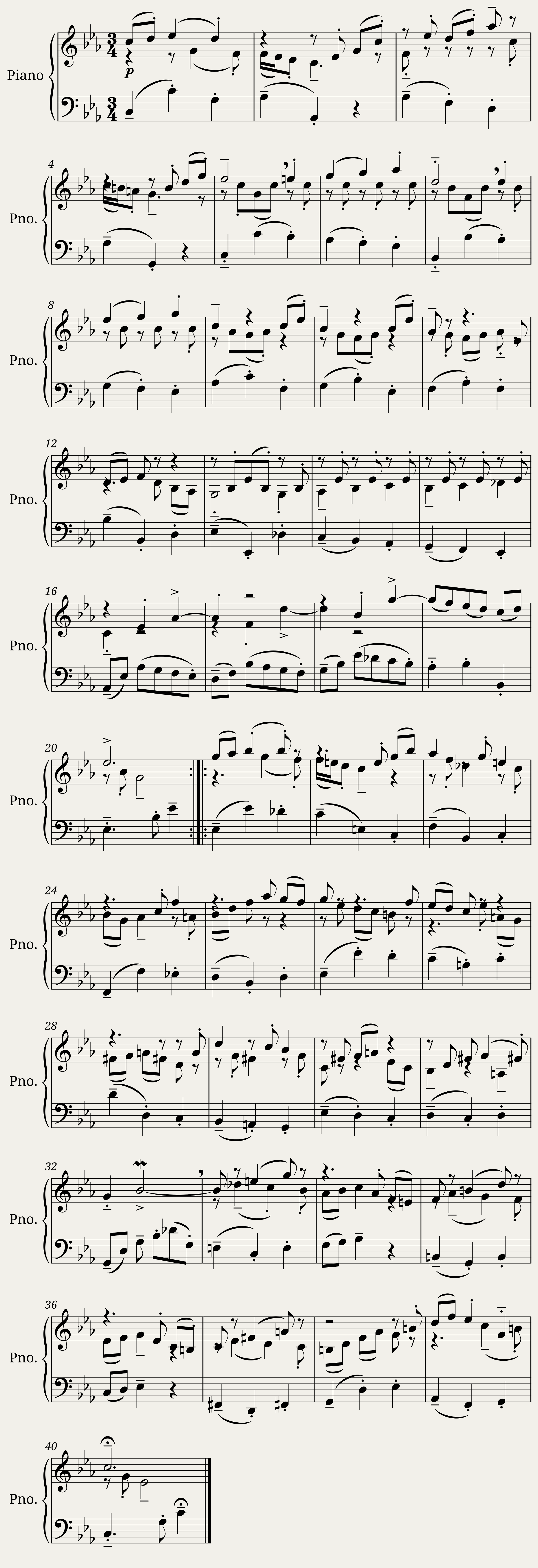 BWV 934 Praeludium c-moll