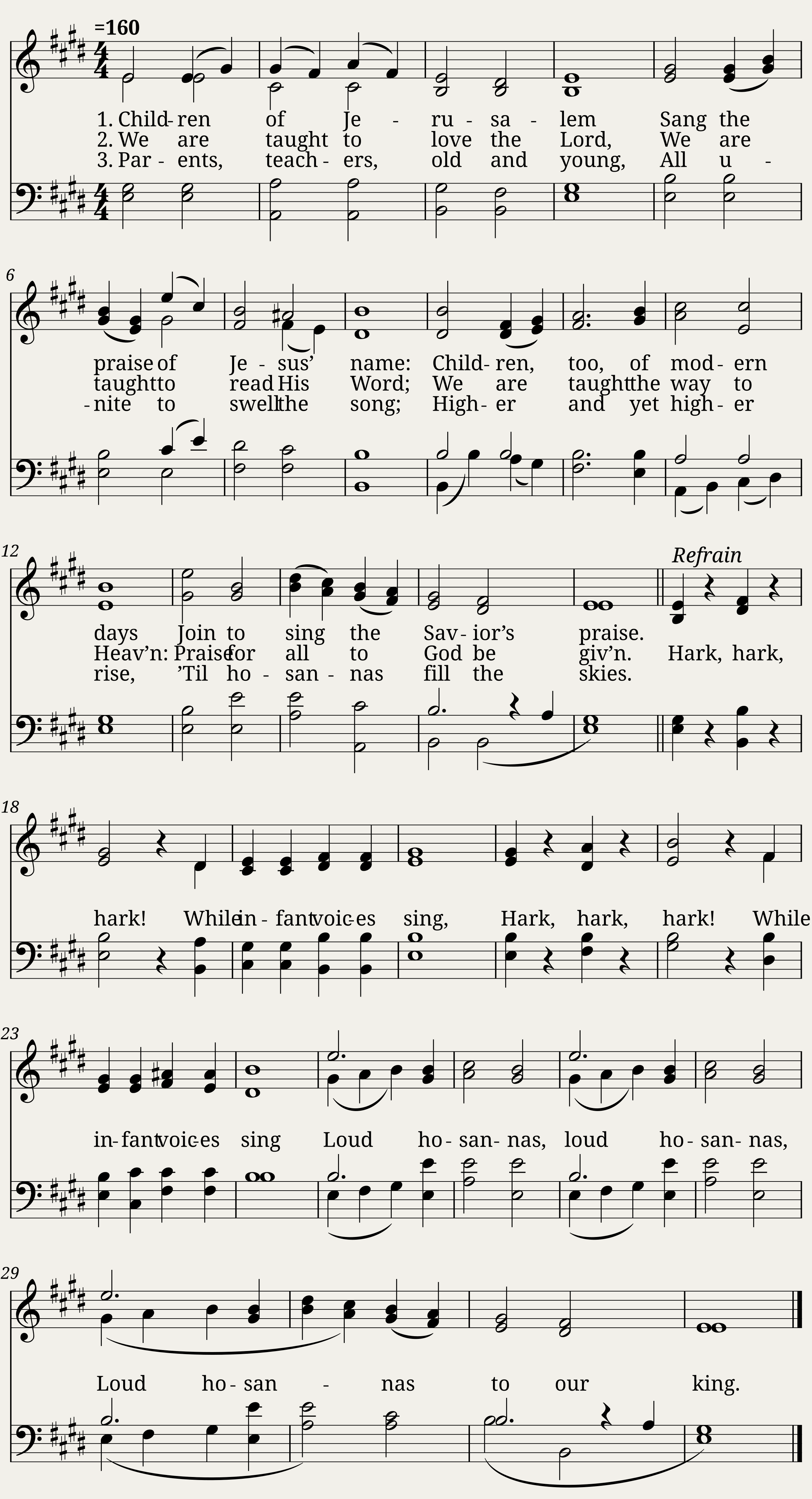 Children of jerusalem - From Curwens Tune Book