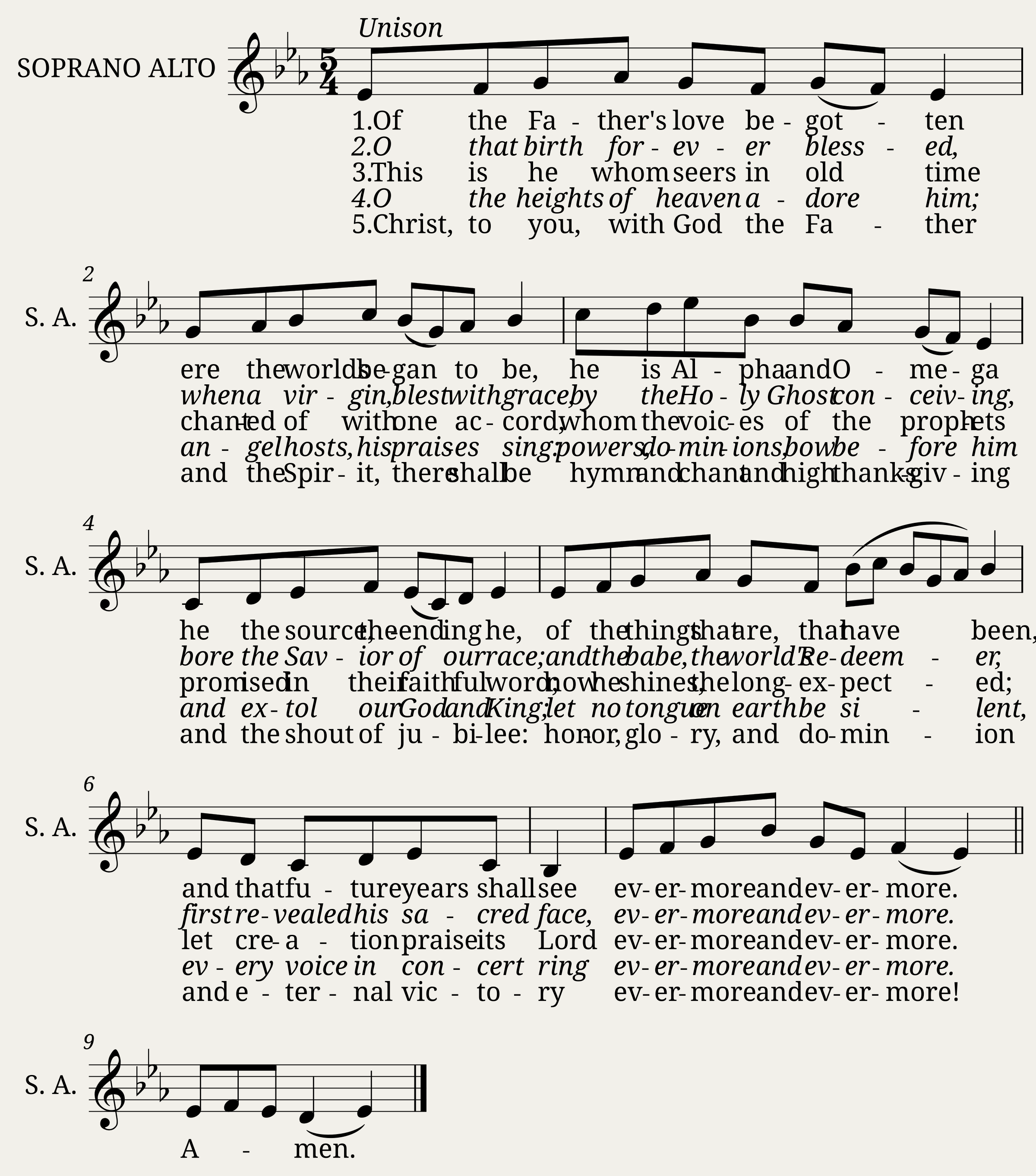 Of the Father's Love Begotten - Divinum Mysterium