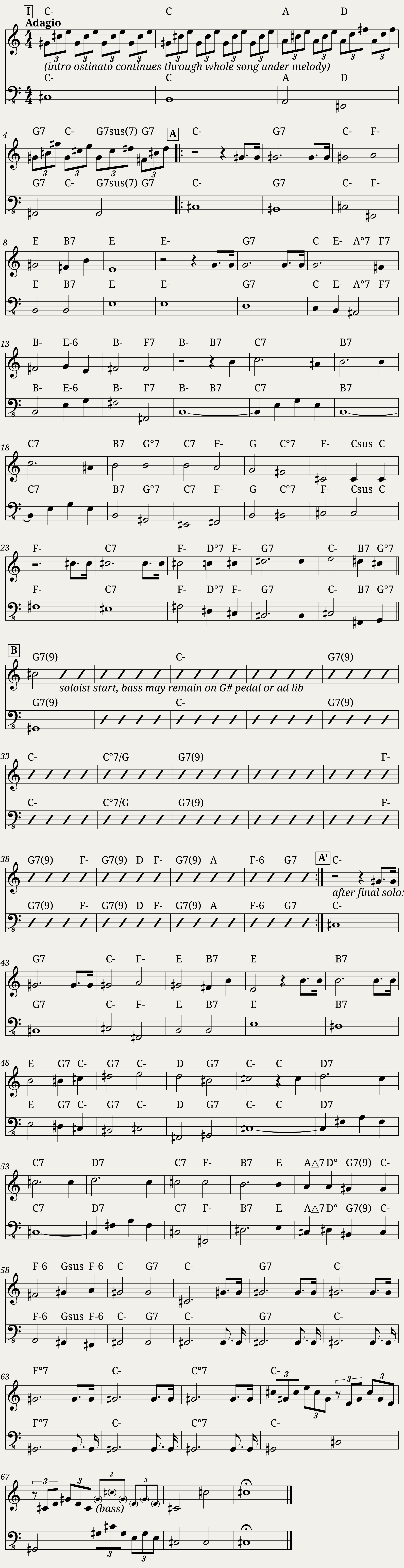 Moonlight Sonata (Jazz Lead Sheet)