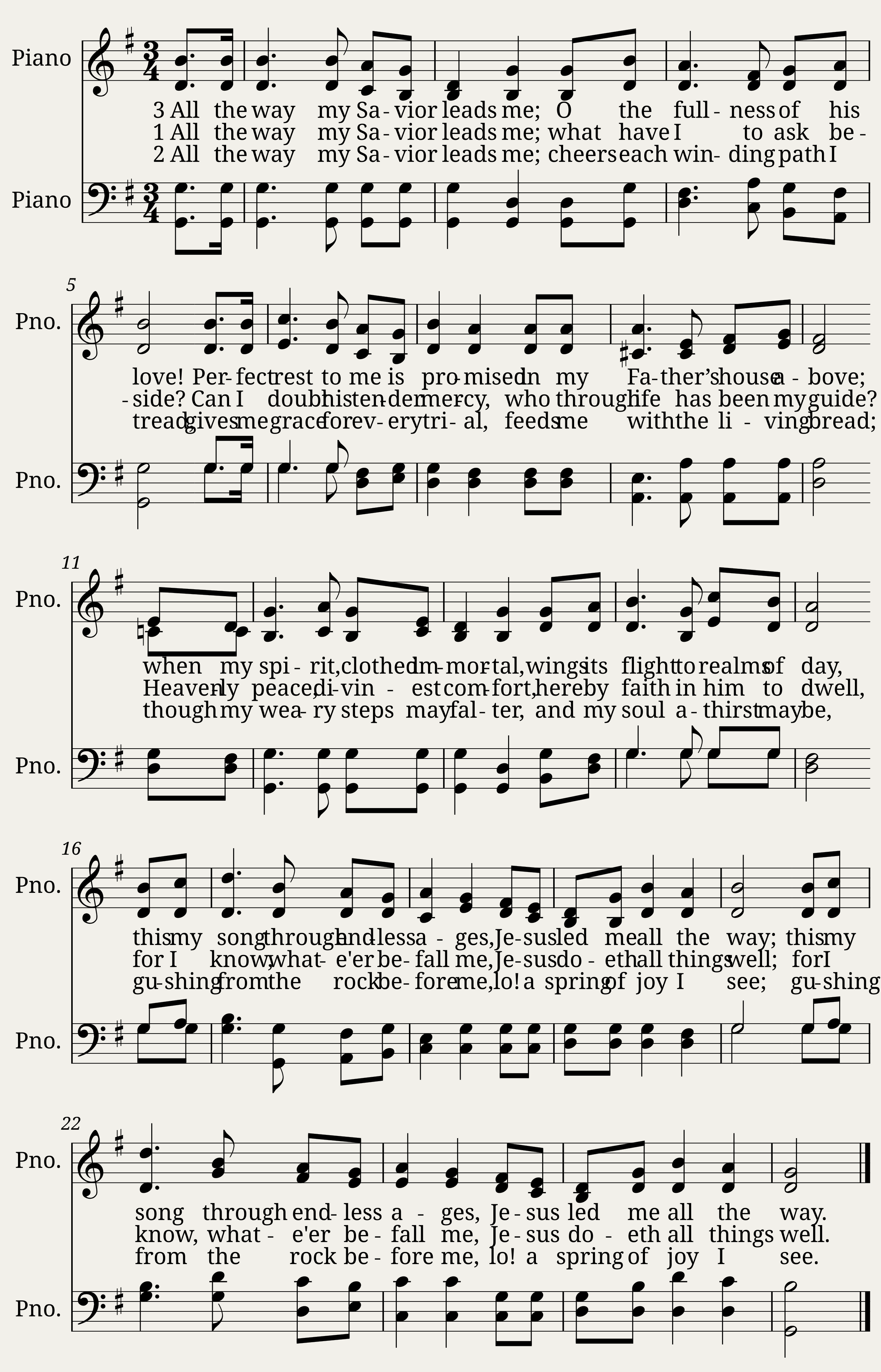 All the way my Savior leads me (Lowry) - Robert Lowry