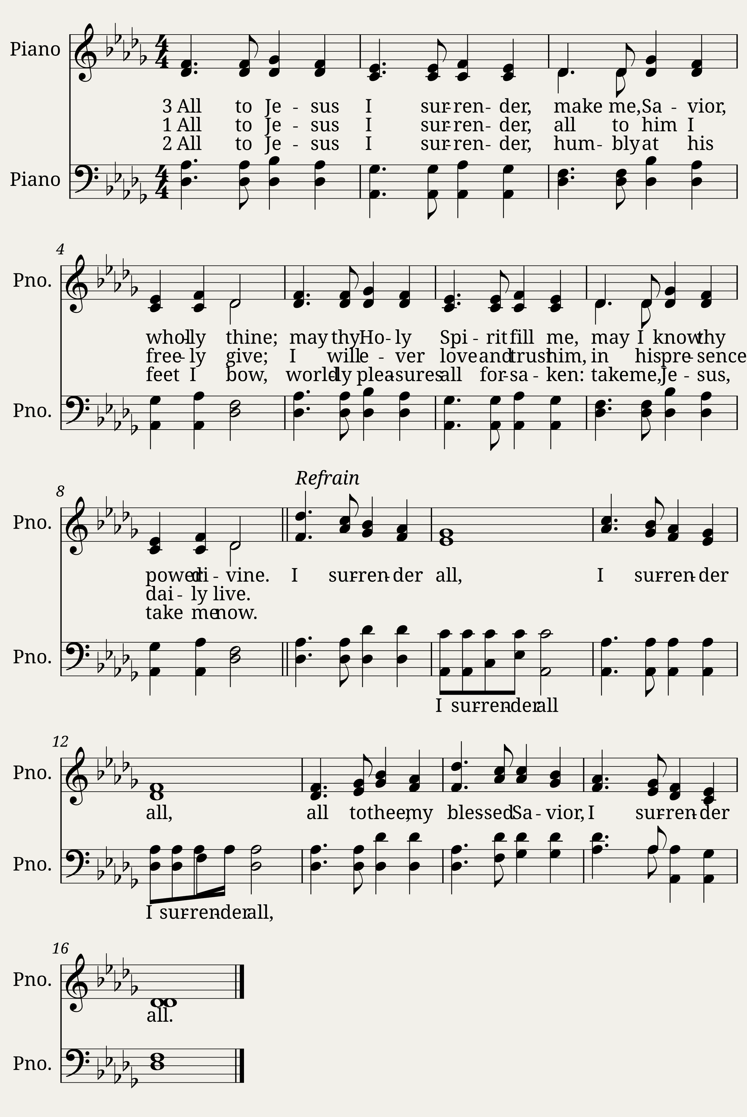 All to Jesus I surrender (Weeden) - W. S. Weeden