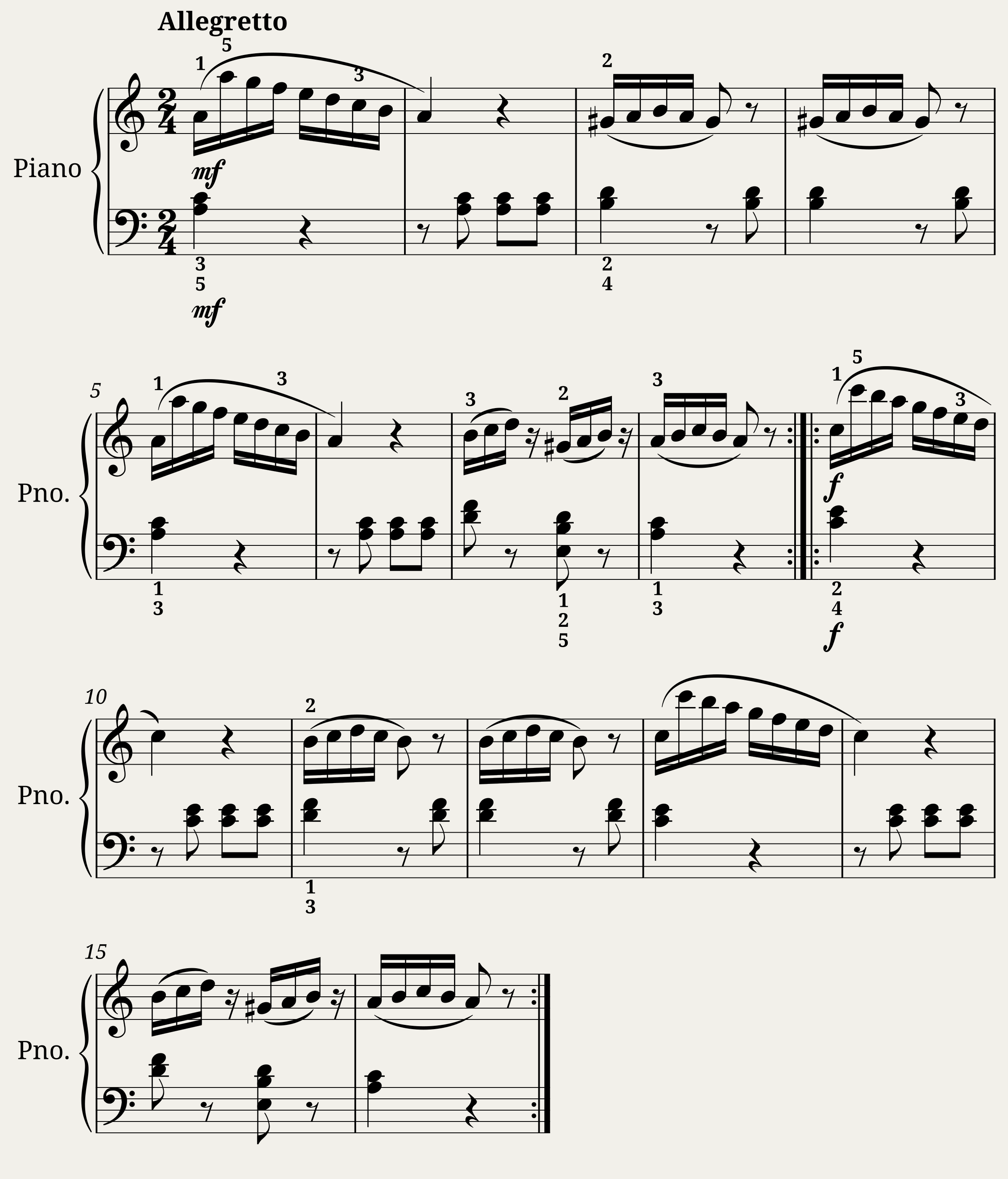 Die ersten Schritte des jungen Klavierspielers Op.82