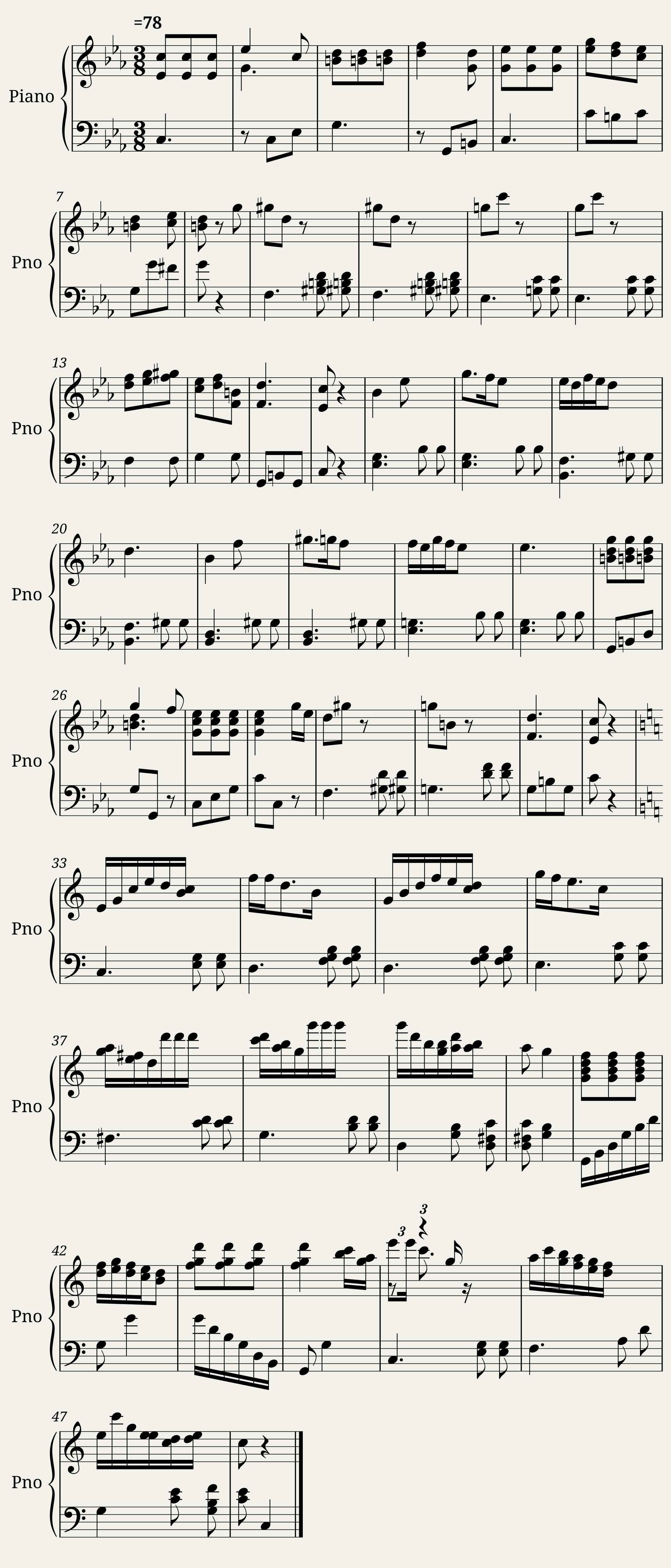 50 Melodische Übungsstücke, No. 3