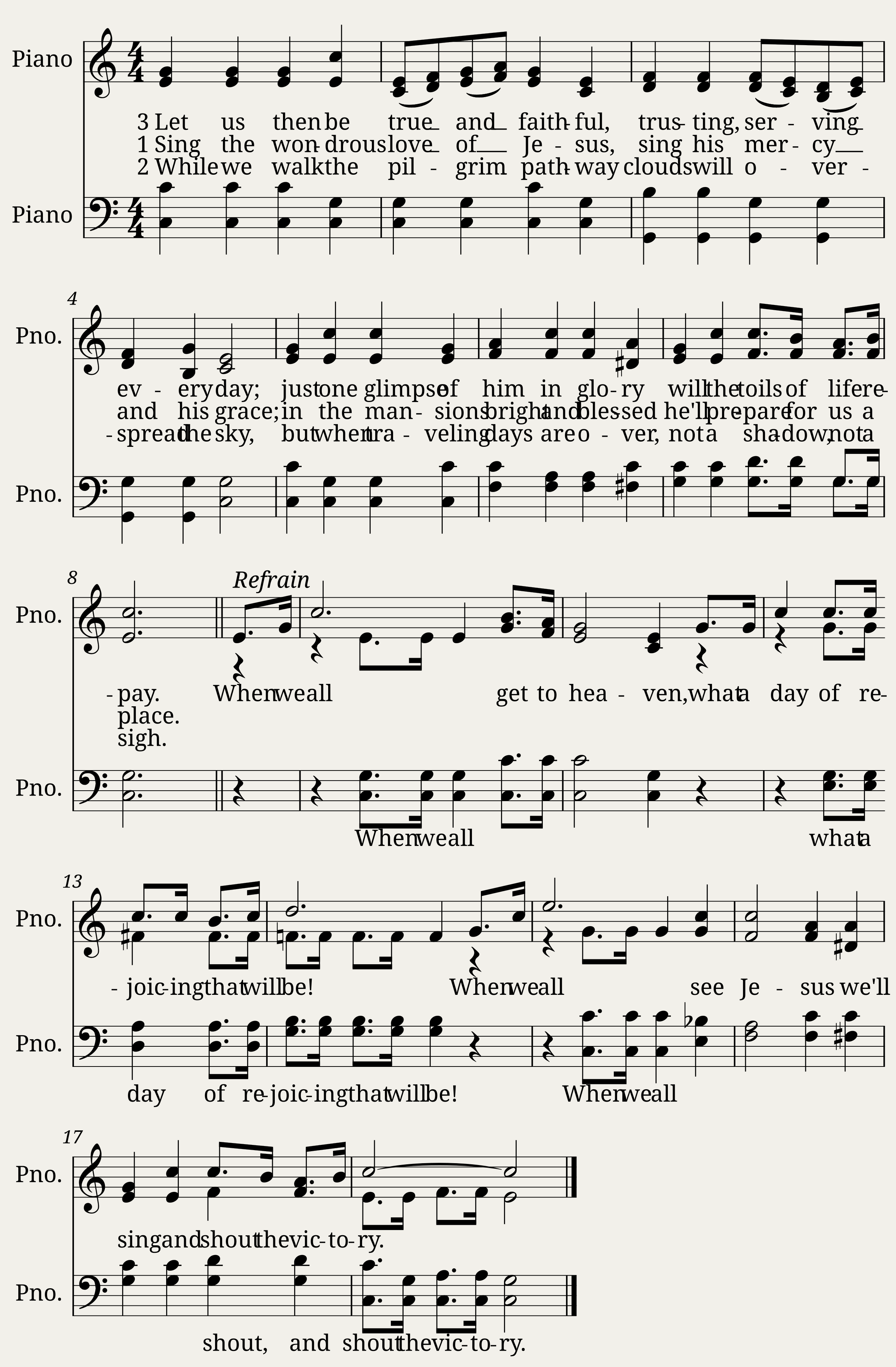 Sing the wondrous love of Jesus - Emily D. Wilson