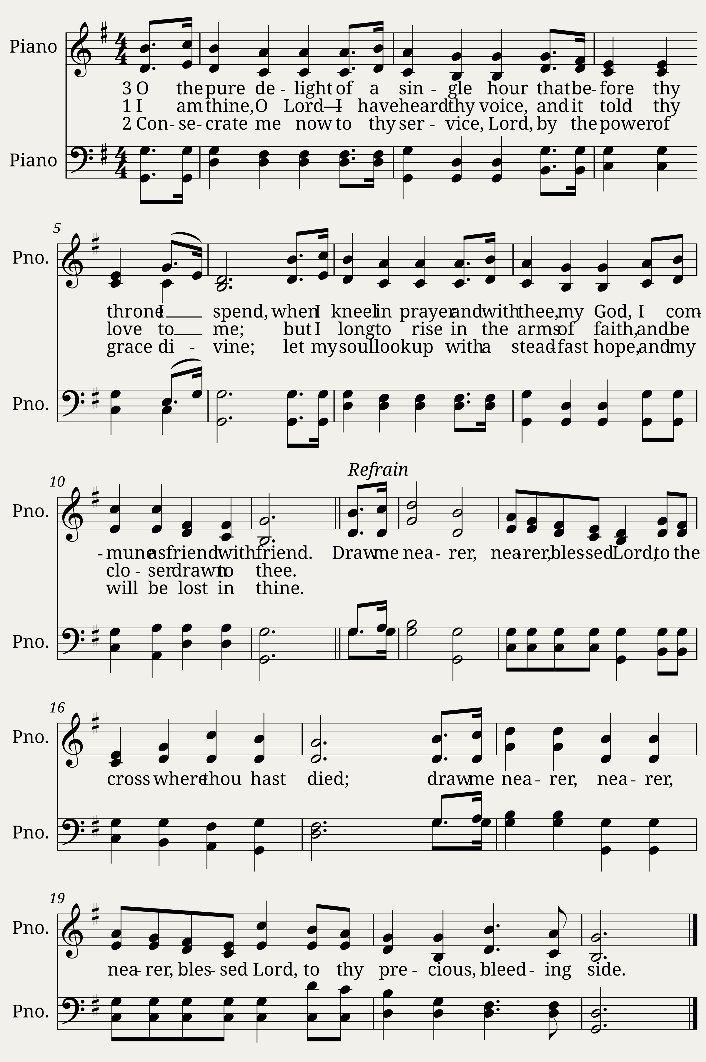 I am Thine O Lord I have heard Thy voice - W. Howard Doane