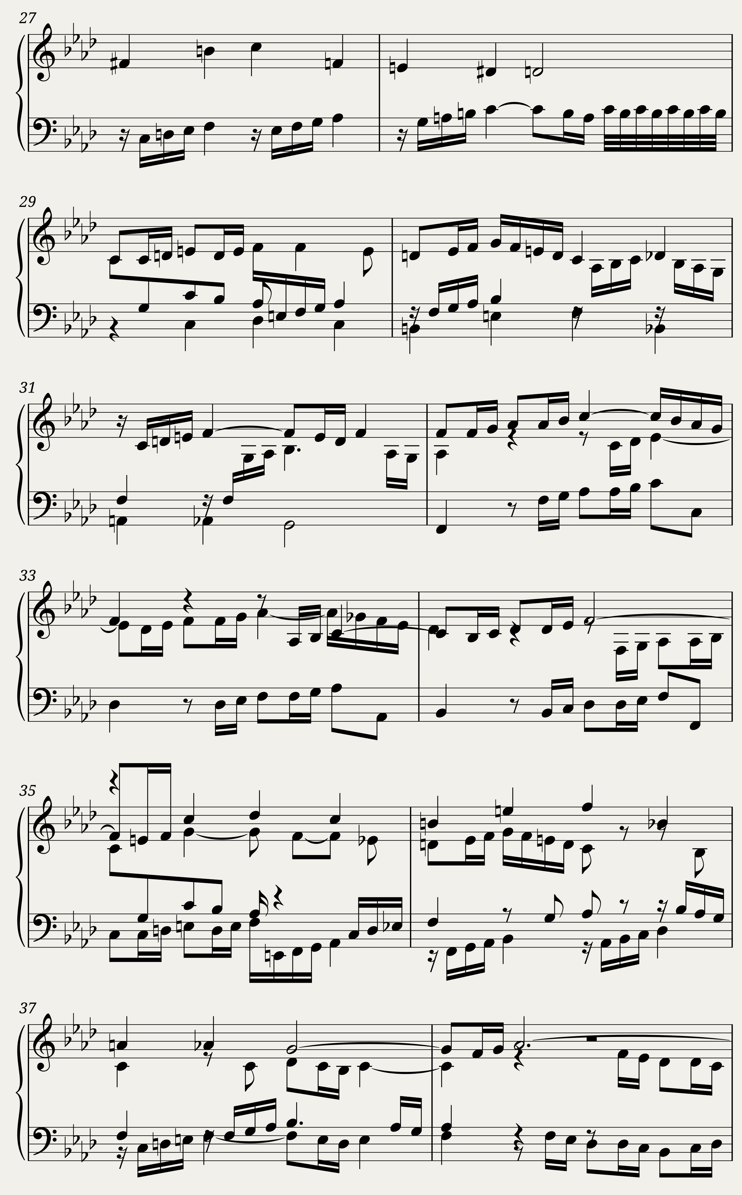 BWV 852 The Well-Tempered Clavier Part I Praeludium VII — 2/4