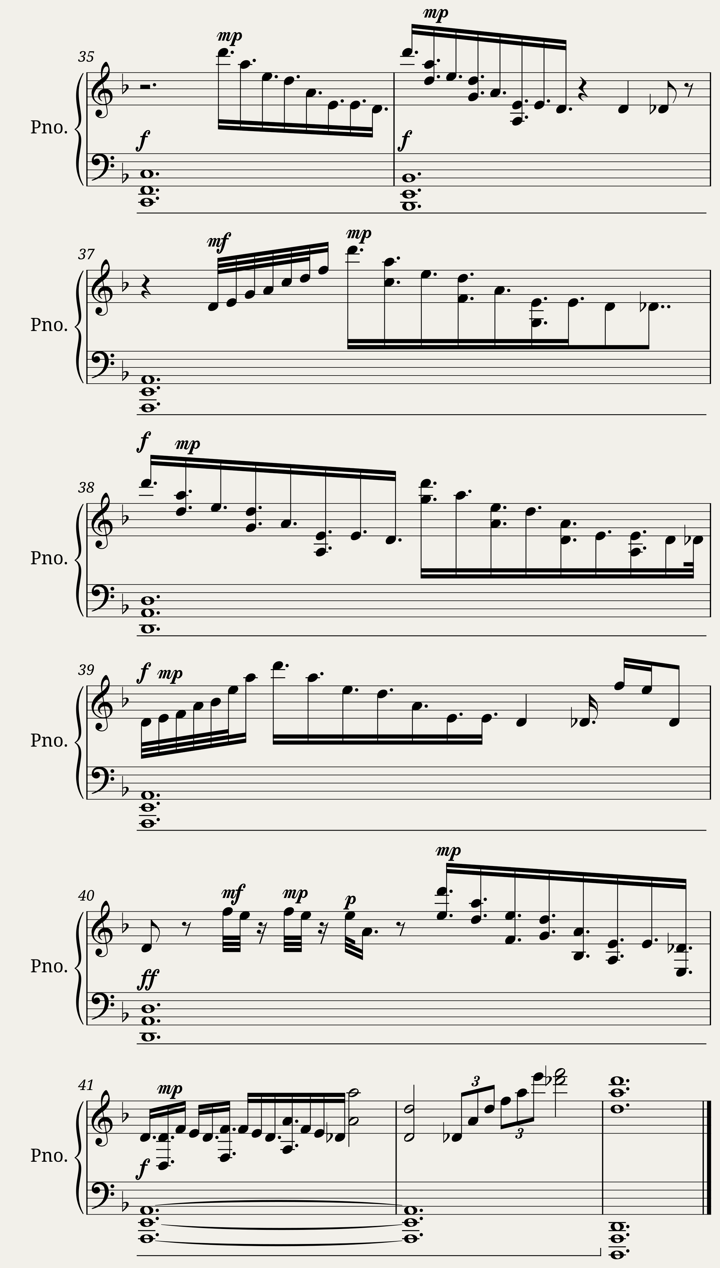 Kind of fuga - 12 little pieces for the piano — 3/3