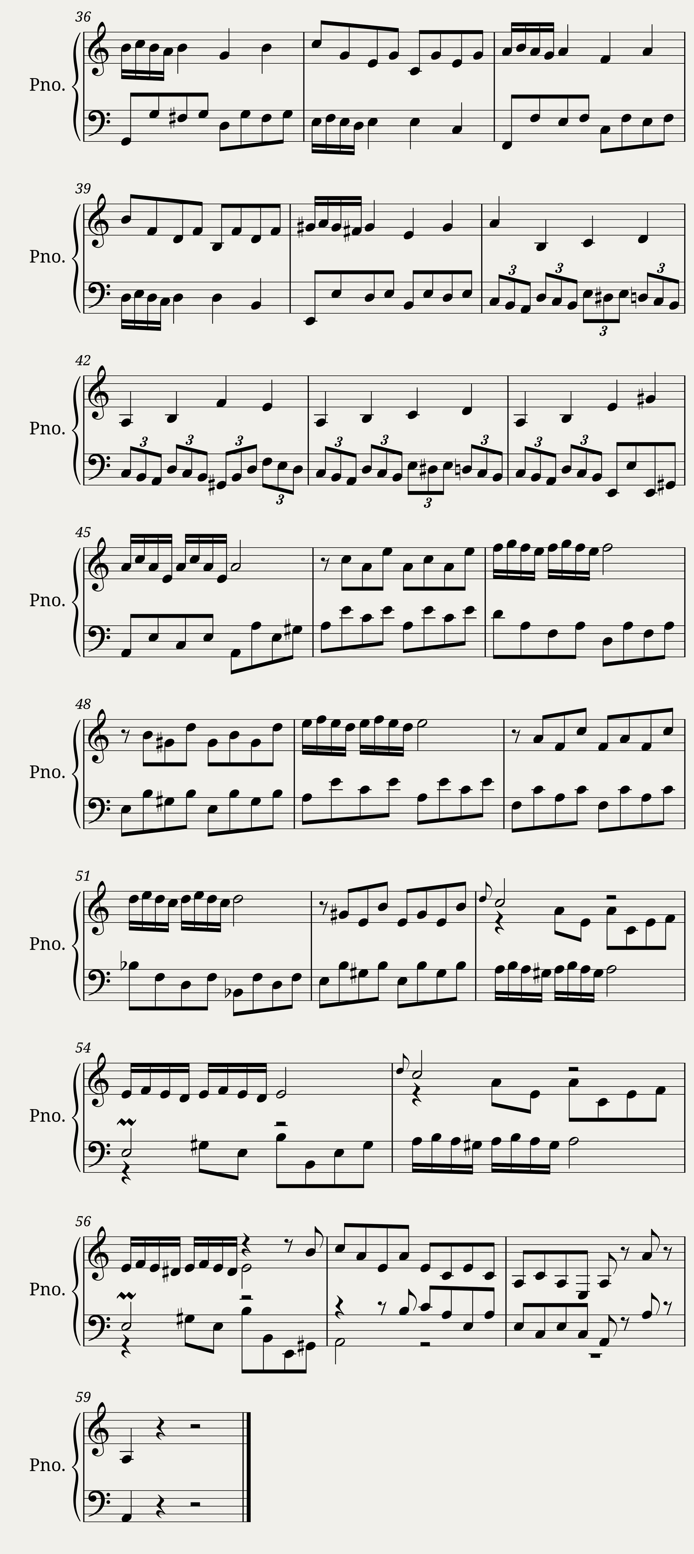 Allegretto in A Minor — 3/3