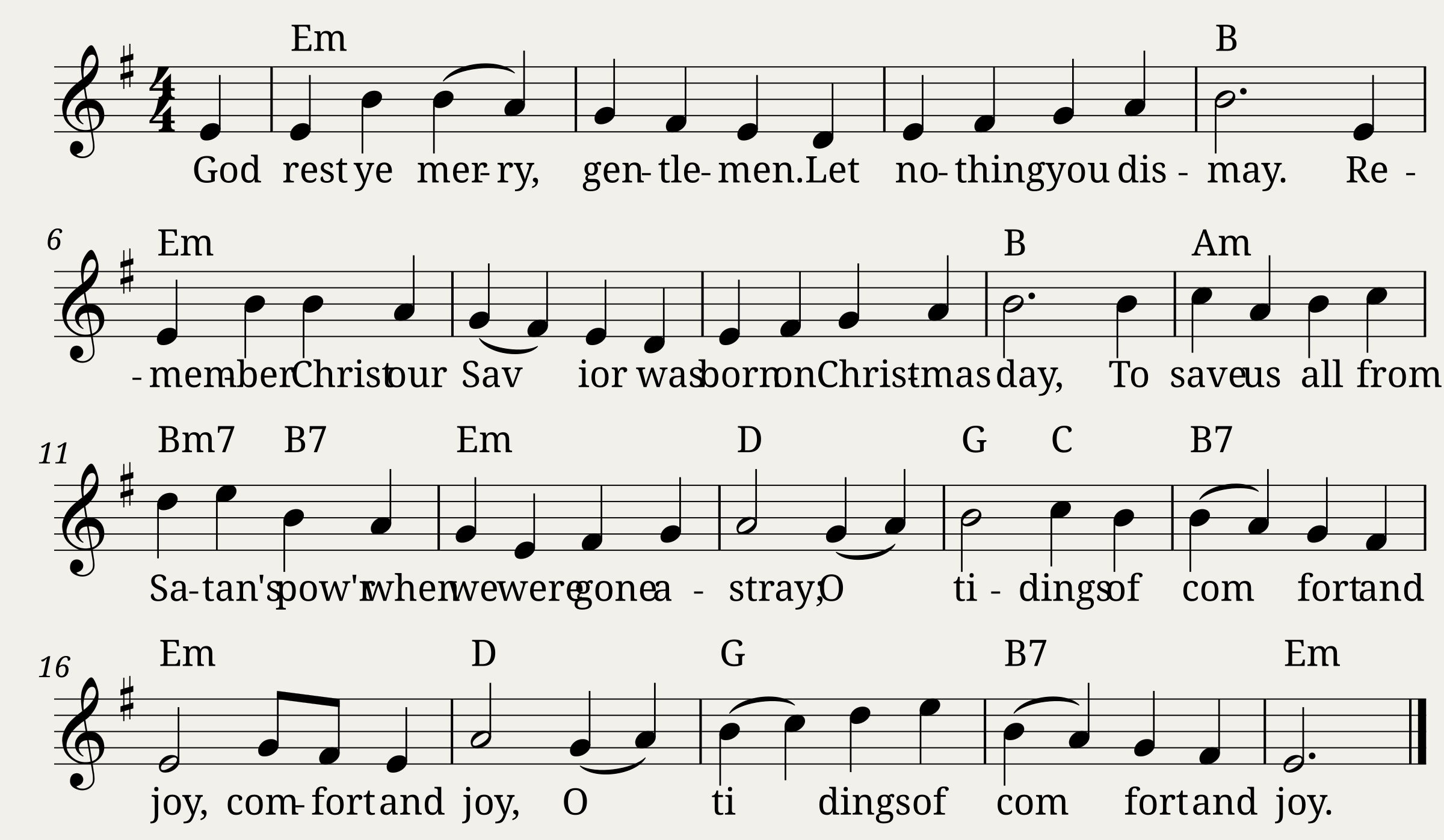 Traditional music - God Rest Ye Merry Gentlemen [Gw]