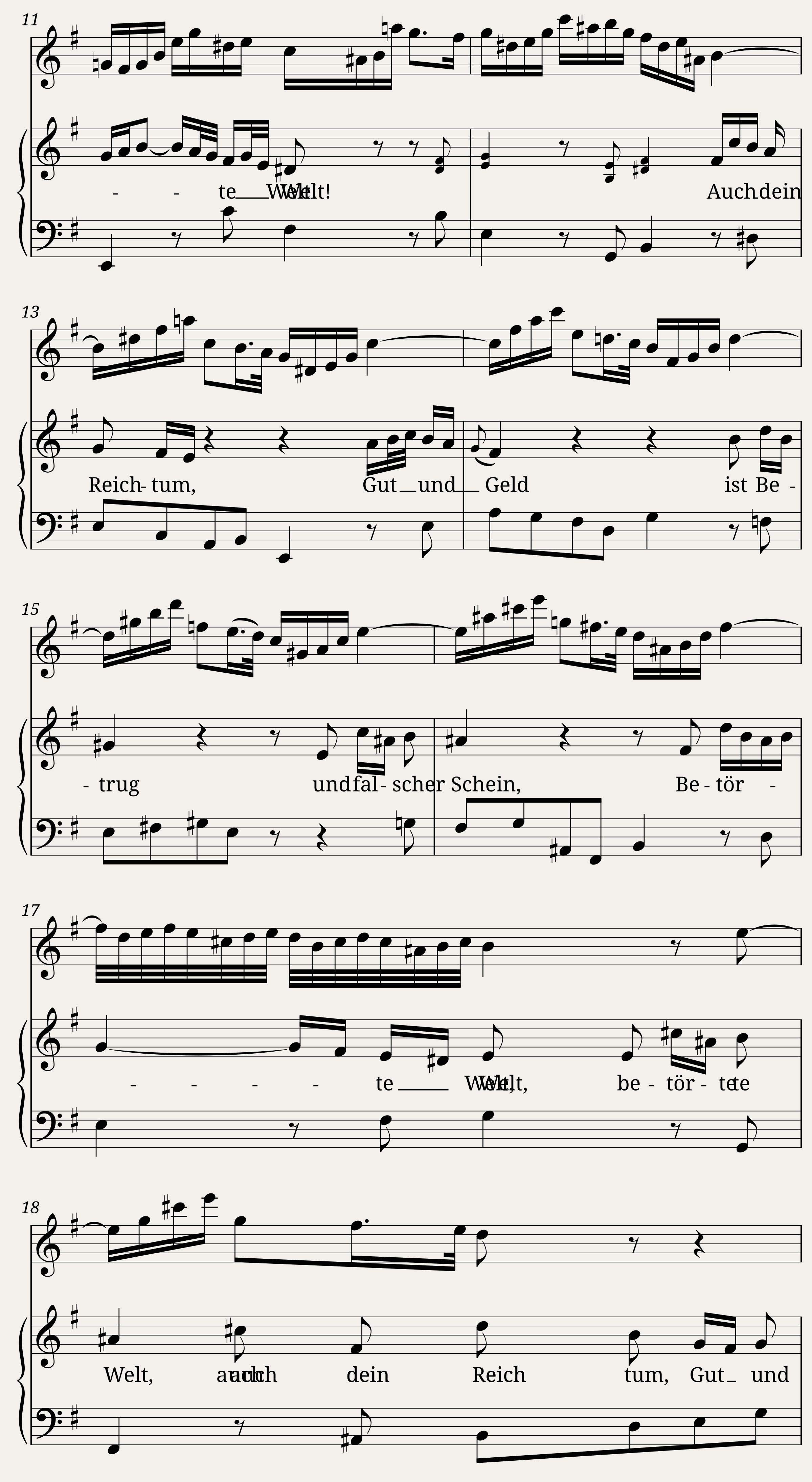 Betörte Welt ! BWV 94-4 — 2/5