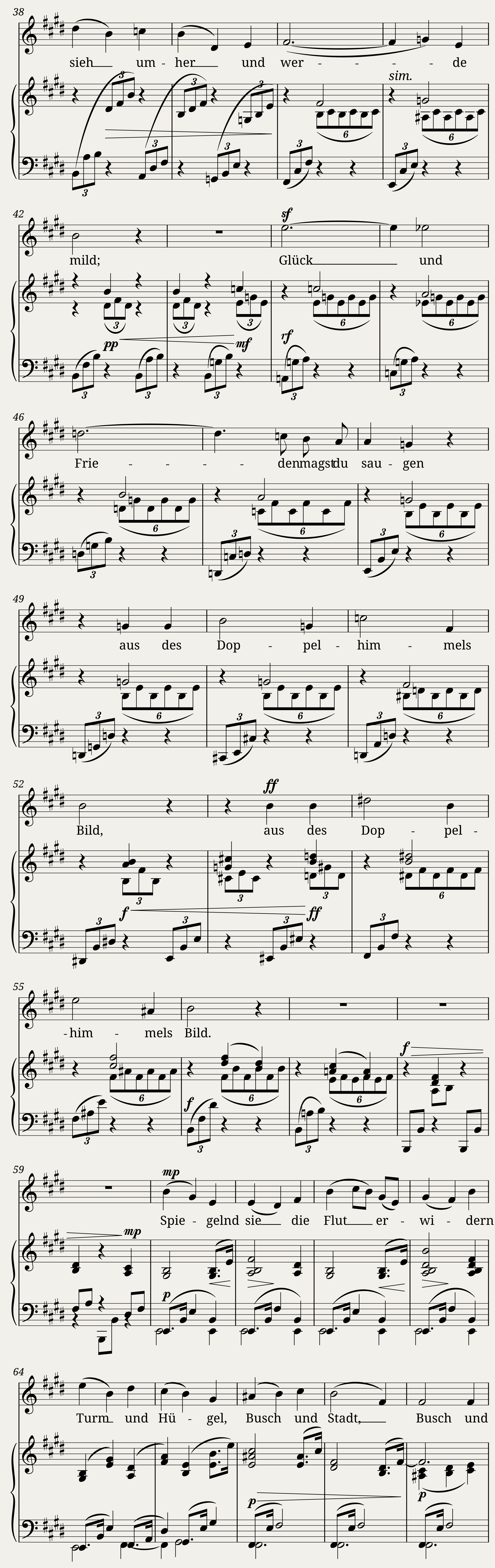 Brahms Johannes - 9 Lieder and Songs Op.32 No.4 - Der Strom der neben mir verrauschte — 2/3