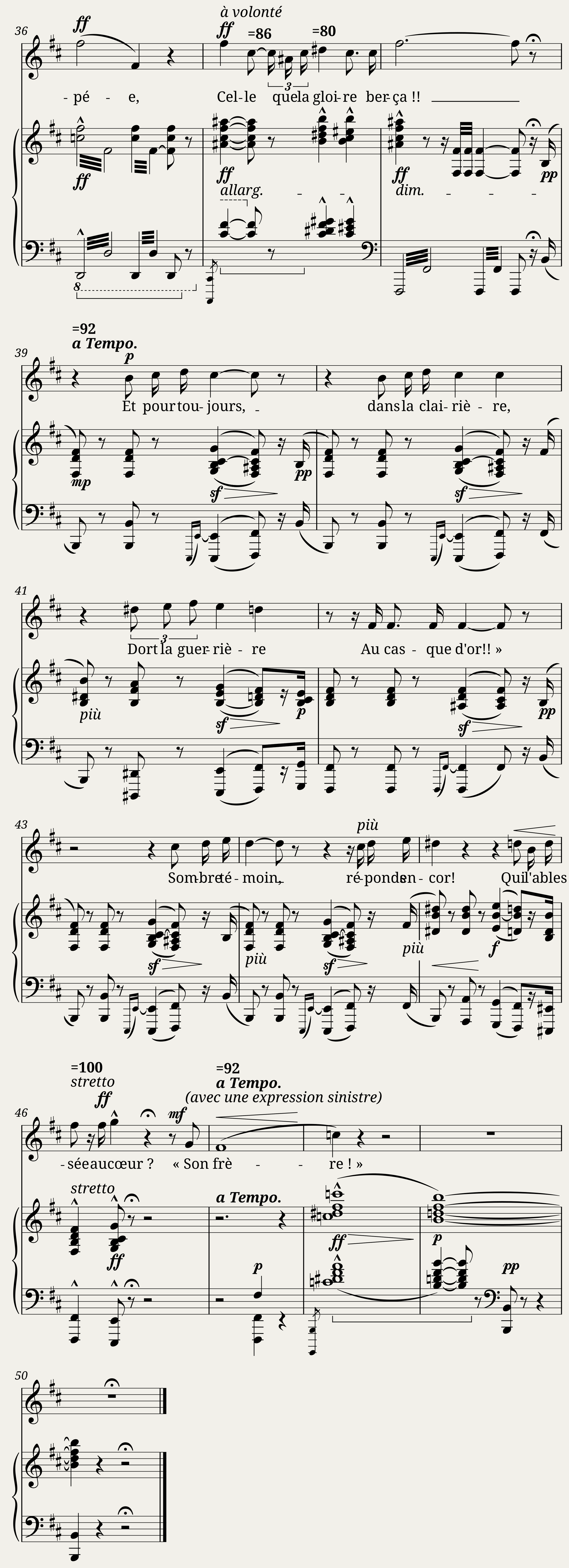 Holmès Augusta - 20 Melodies No.11 - La guerrière — 4/4