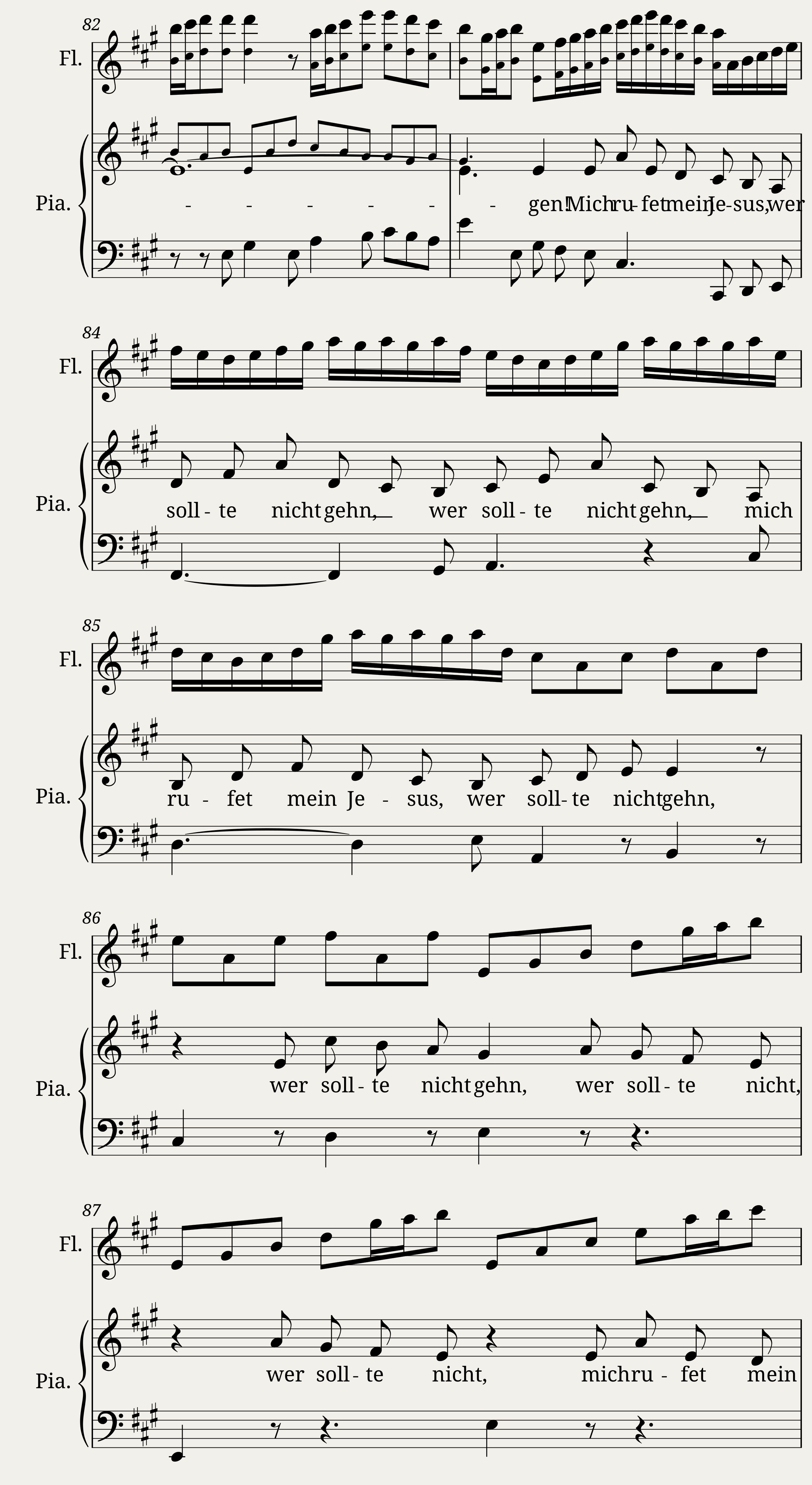 Johann Sebastian Bach Doch weichet ihr tollen vergeblichen Sorgen ! — 13/14
