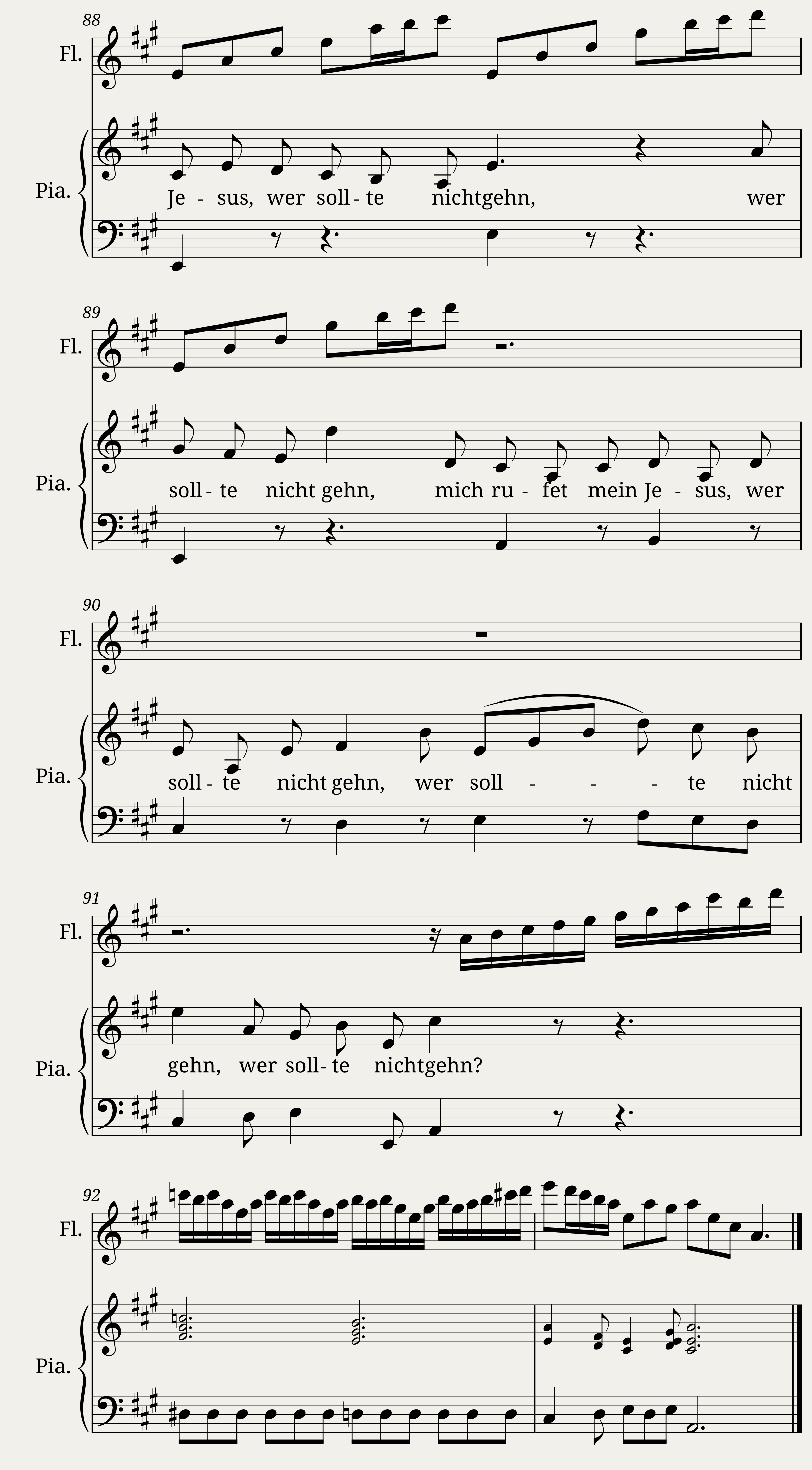 Johann Sebastian Bach Doch weichet ihr tollen vergeblichen Sorgen ! — 14/14