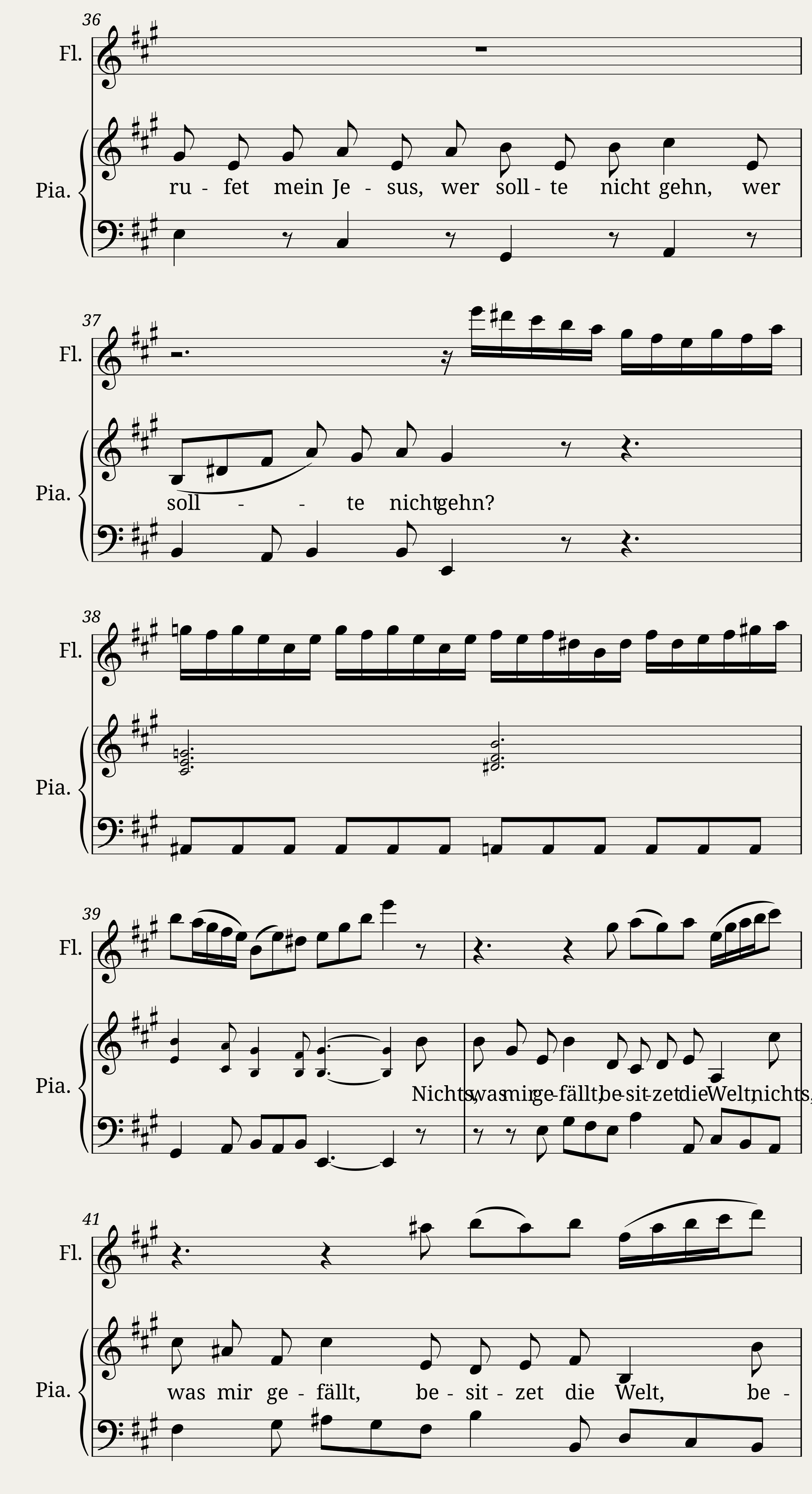 Johann Sebastian Bach Doch weichet ihr tollen vergeblichen Sorgen ! — 6/14