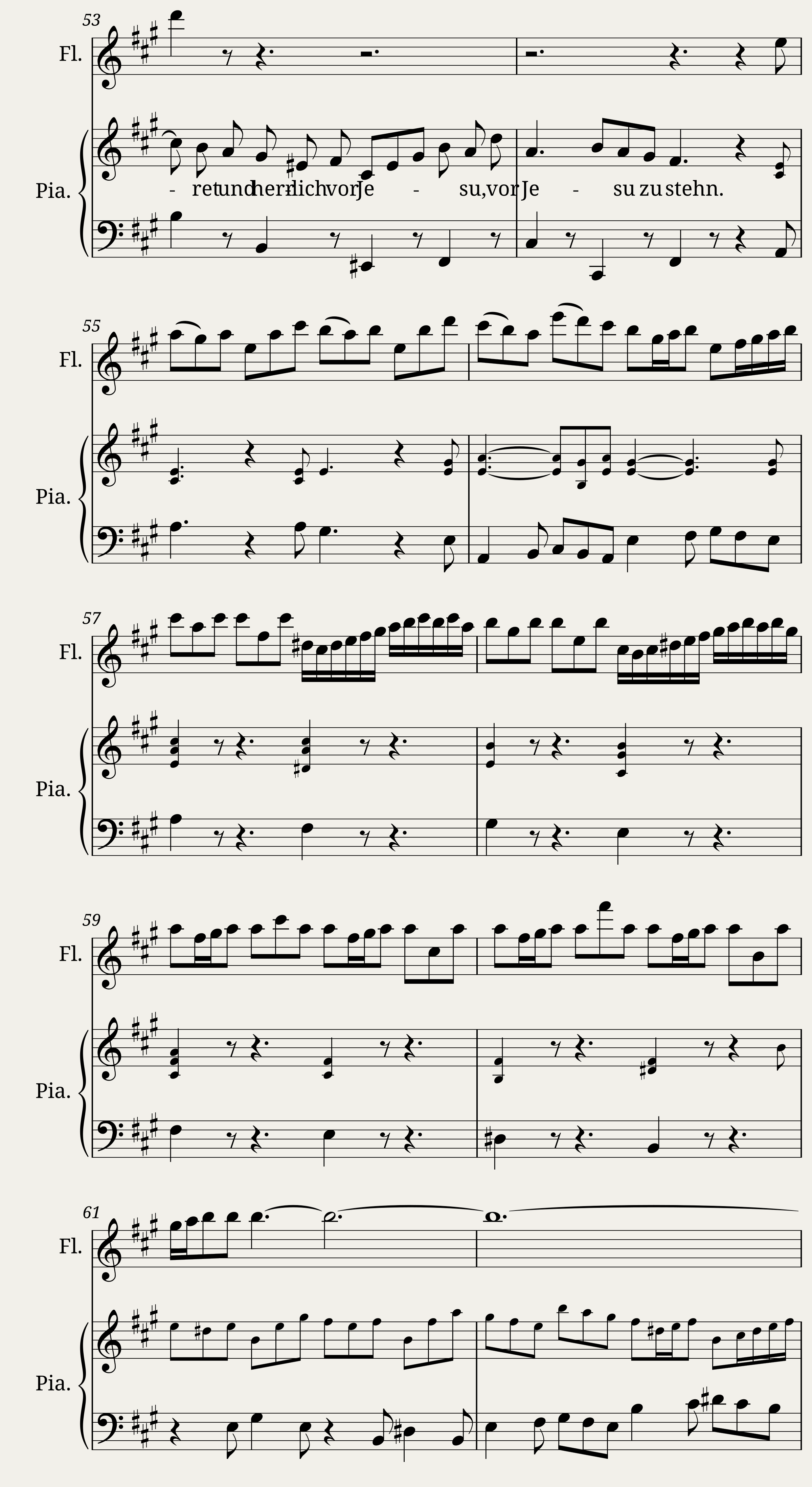 Johann Sebastian Bach Doch weichet ihr tollen vergeblichen Sorgen ! — 9/14