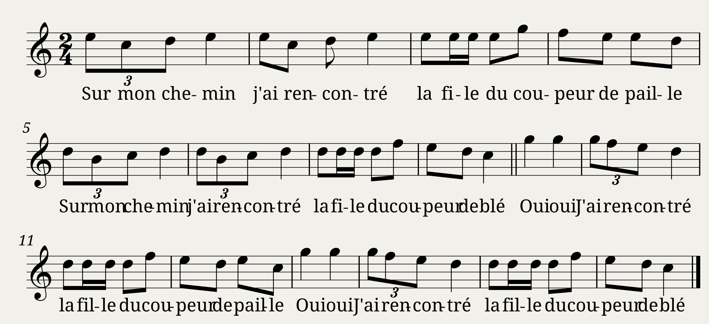 Traditional music - La fille du coupeur de paille
