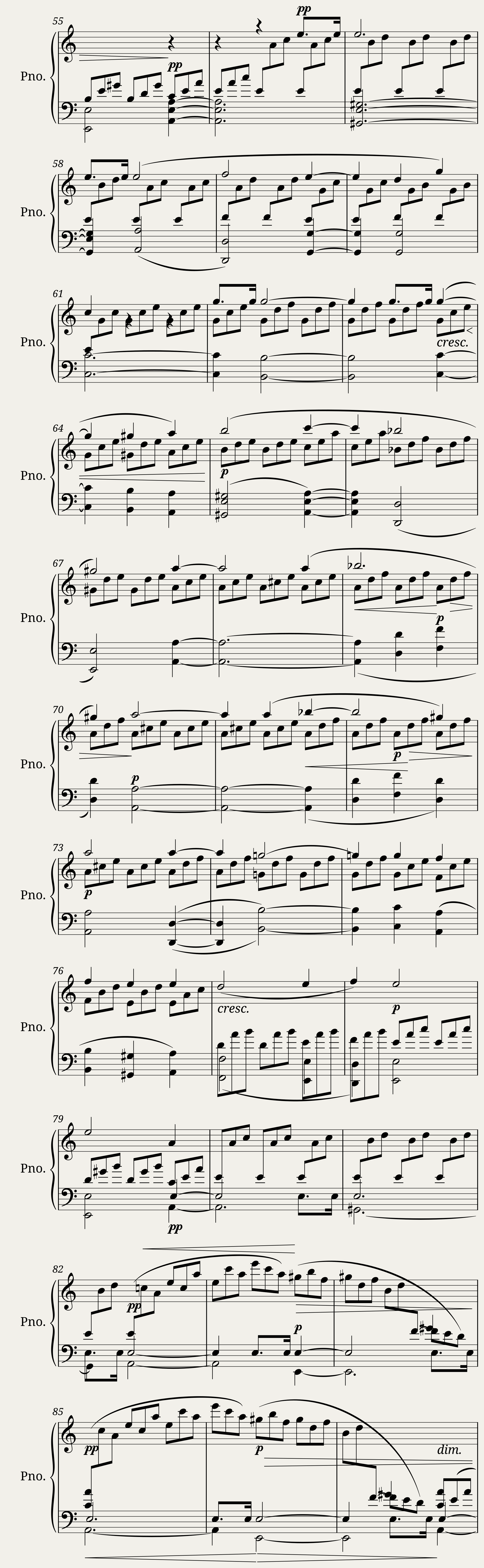 Moonlight Sonata in A minor — 3/4