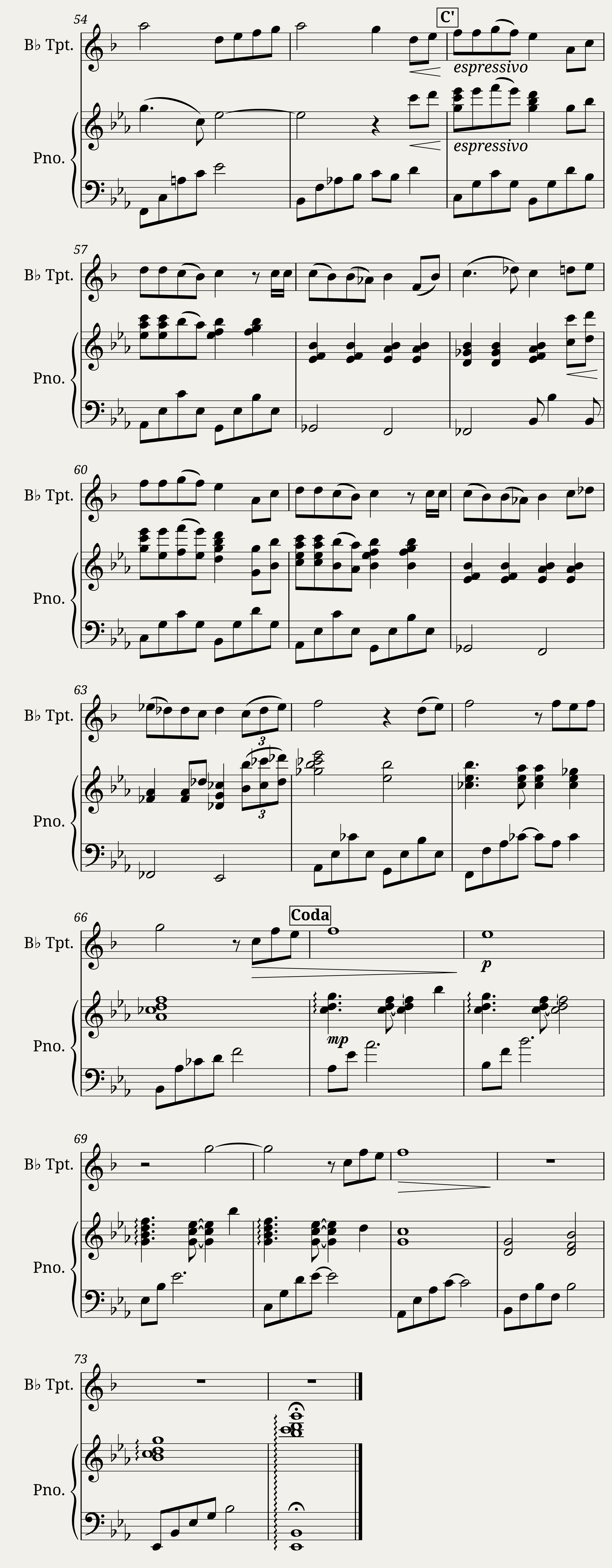 One Summer's Day Trumpet and Piano — 3/3