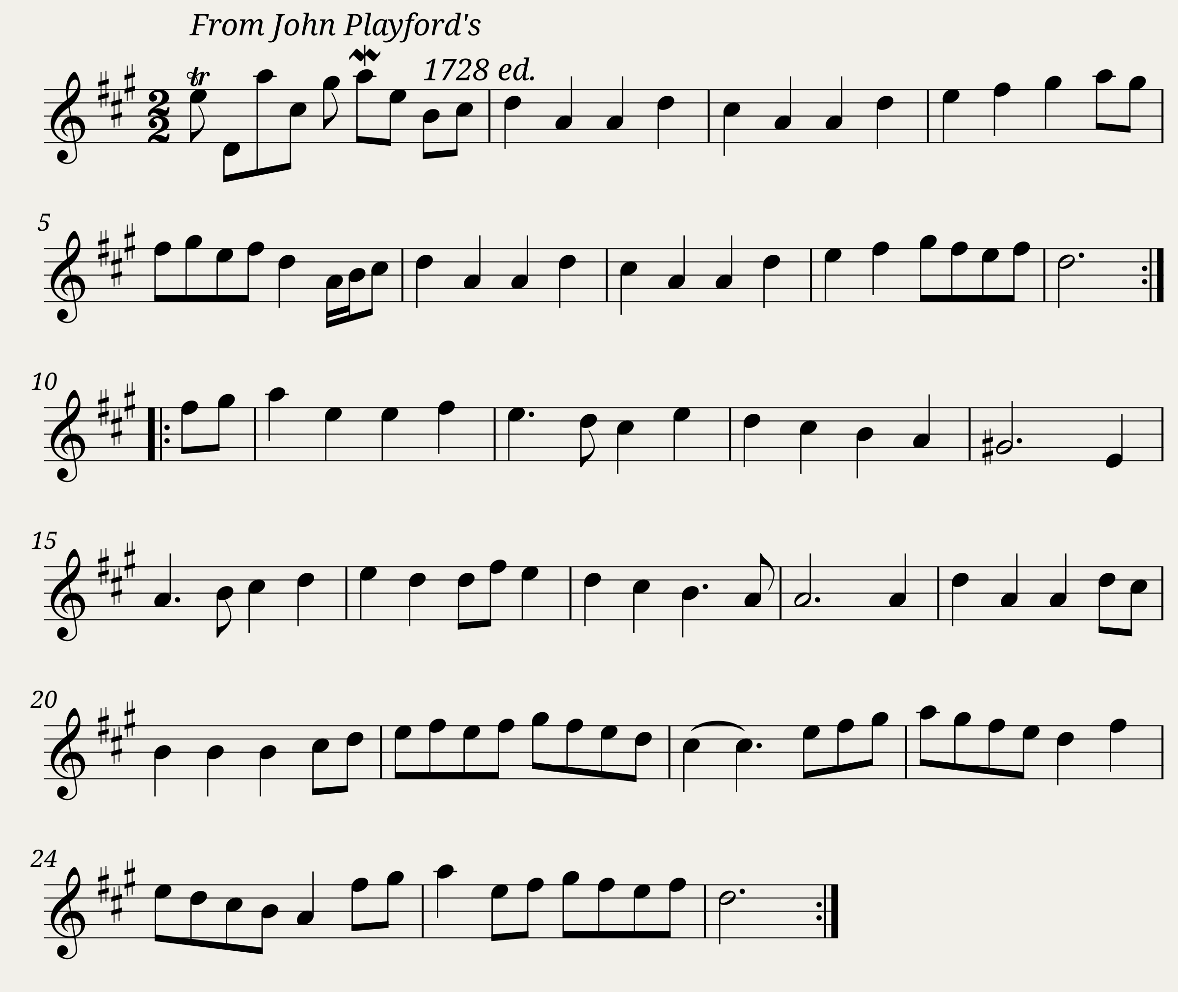 Orielton House tune 4 cut time