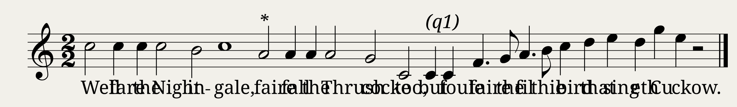 Well fare the Nightingale